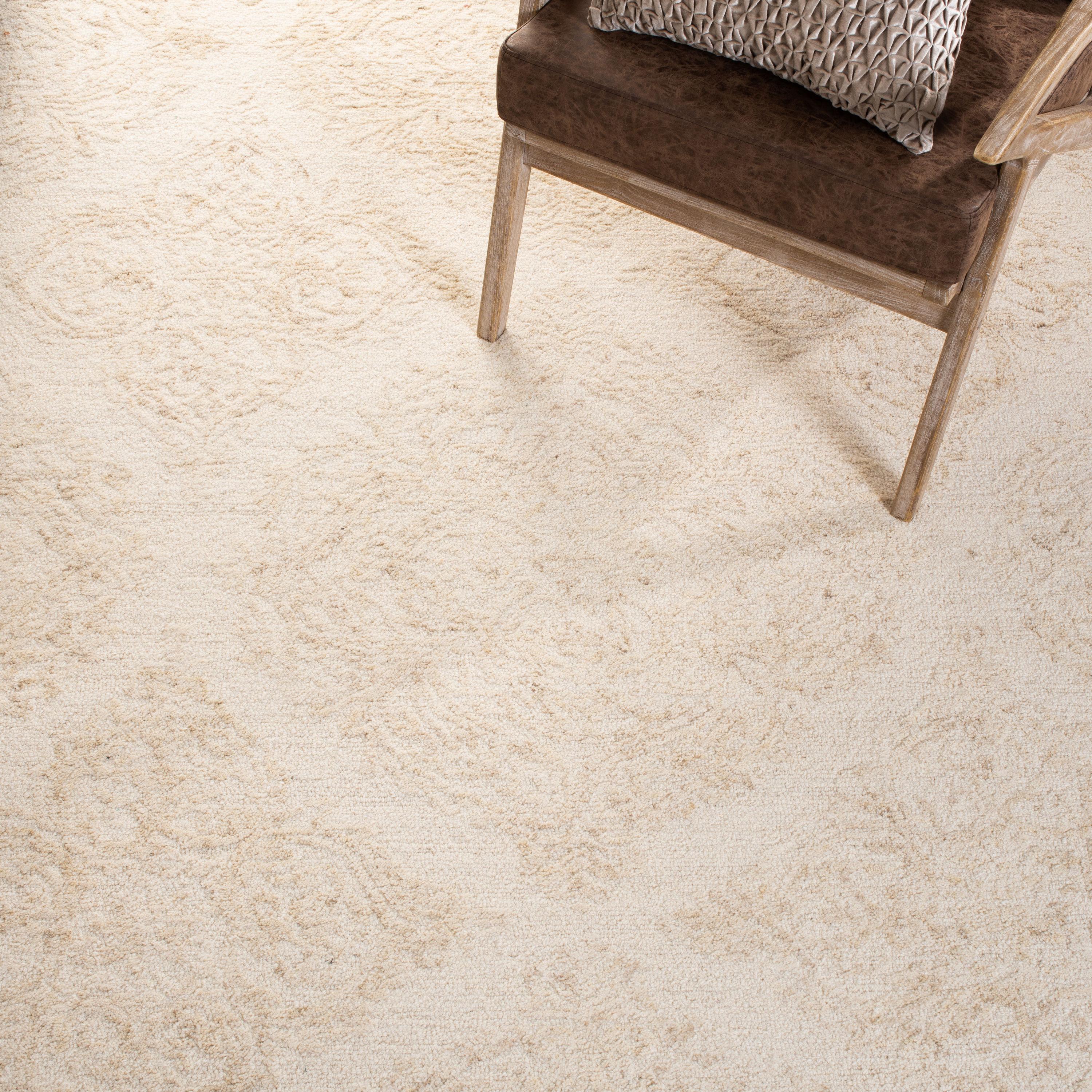 SAFAVIEH Abstract Rachelle Trellis Wool Area Rug, Ivory/Beige, 10' x 14'