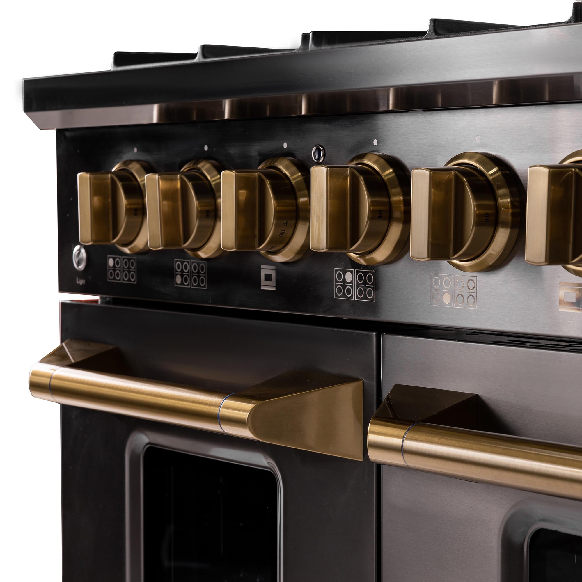 Gemstone Professional 48-in Natural Gas Range in Titanium Stainless Steel