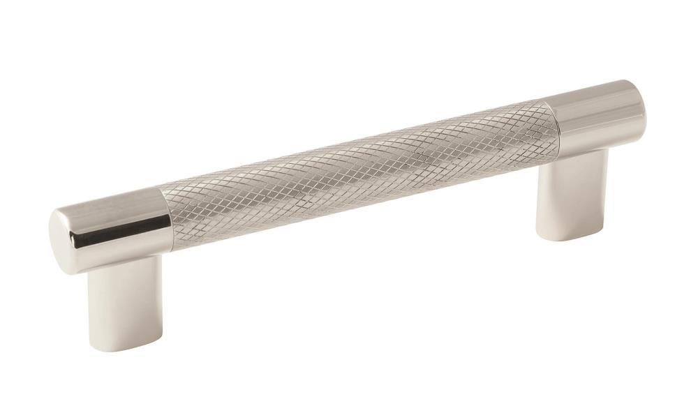 Amerock Esquire 5-1/16 inch (128mm) Center-to-Center Polished Nickel/Stainless Steel Cabinet Pull