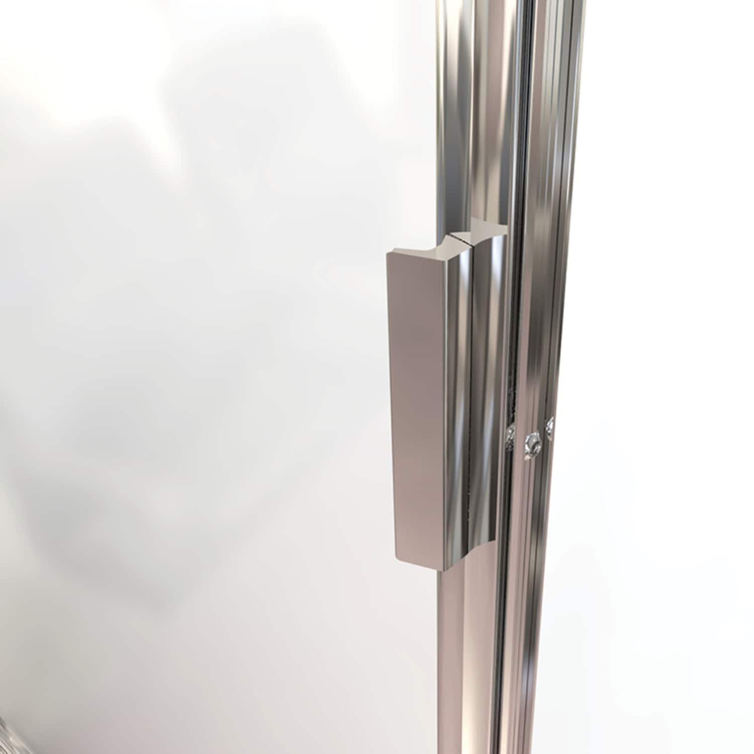 Deluxe 57.625'' W 65.12'' H Framed Neo-angle Reversible Shower Enclosure