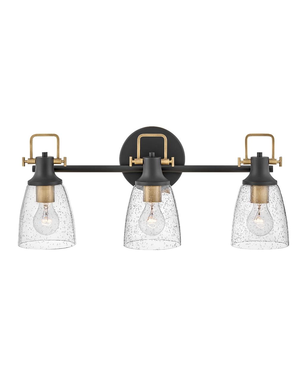 Easton 3-Light Dimmable Black Vanity light