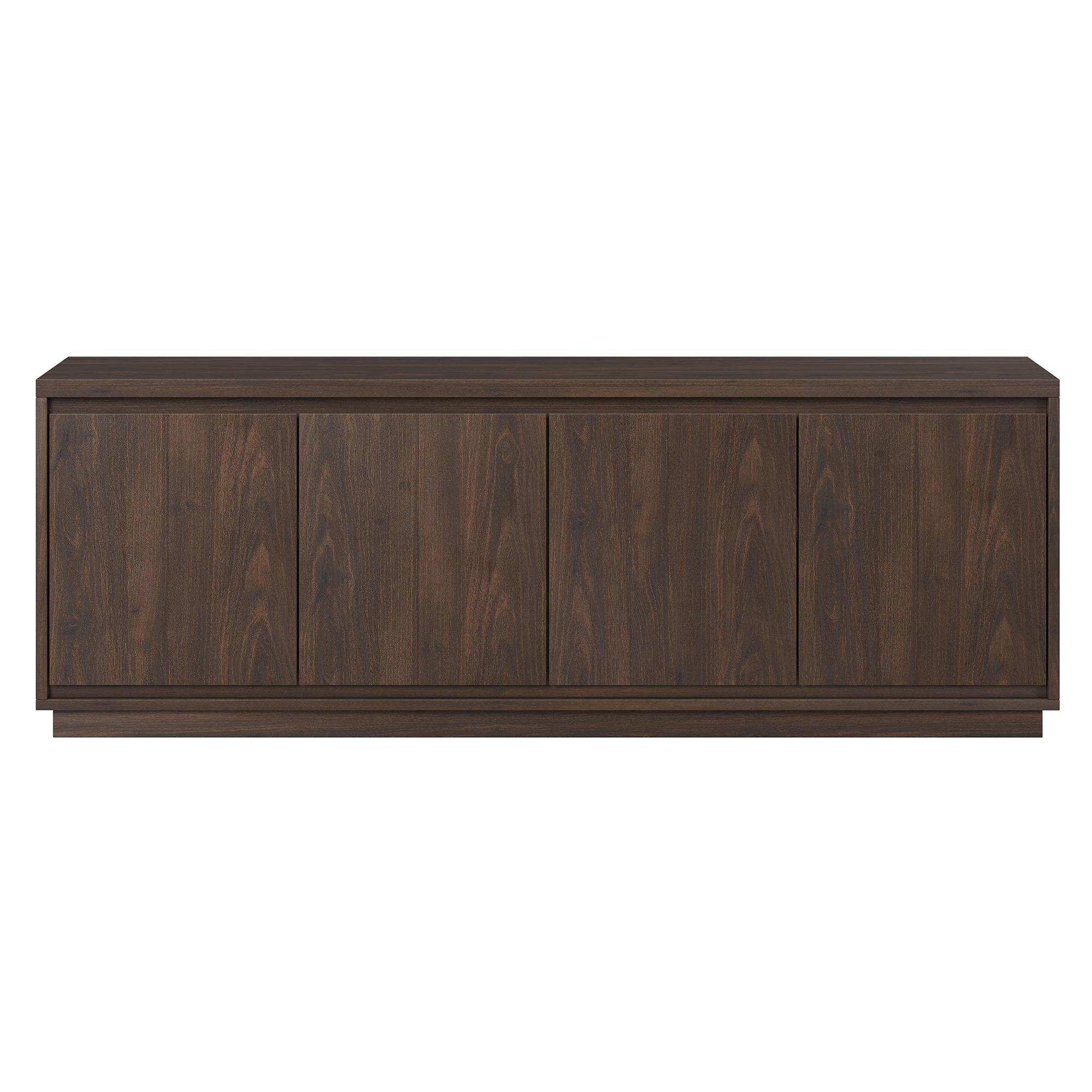 Evelyn&Zoe Presque Rectangular TV Stand for TV's up to 75", Alder Brown