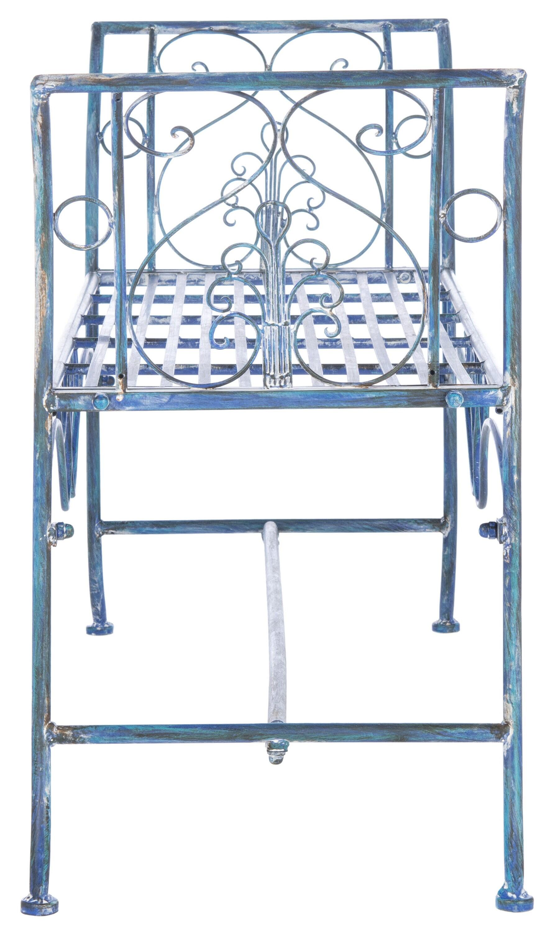 Adina Bench - Outdoor - PAT5016 - Mossy Blue - Safavieh