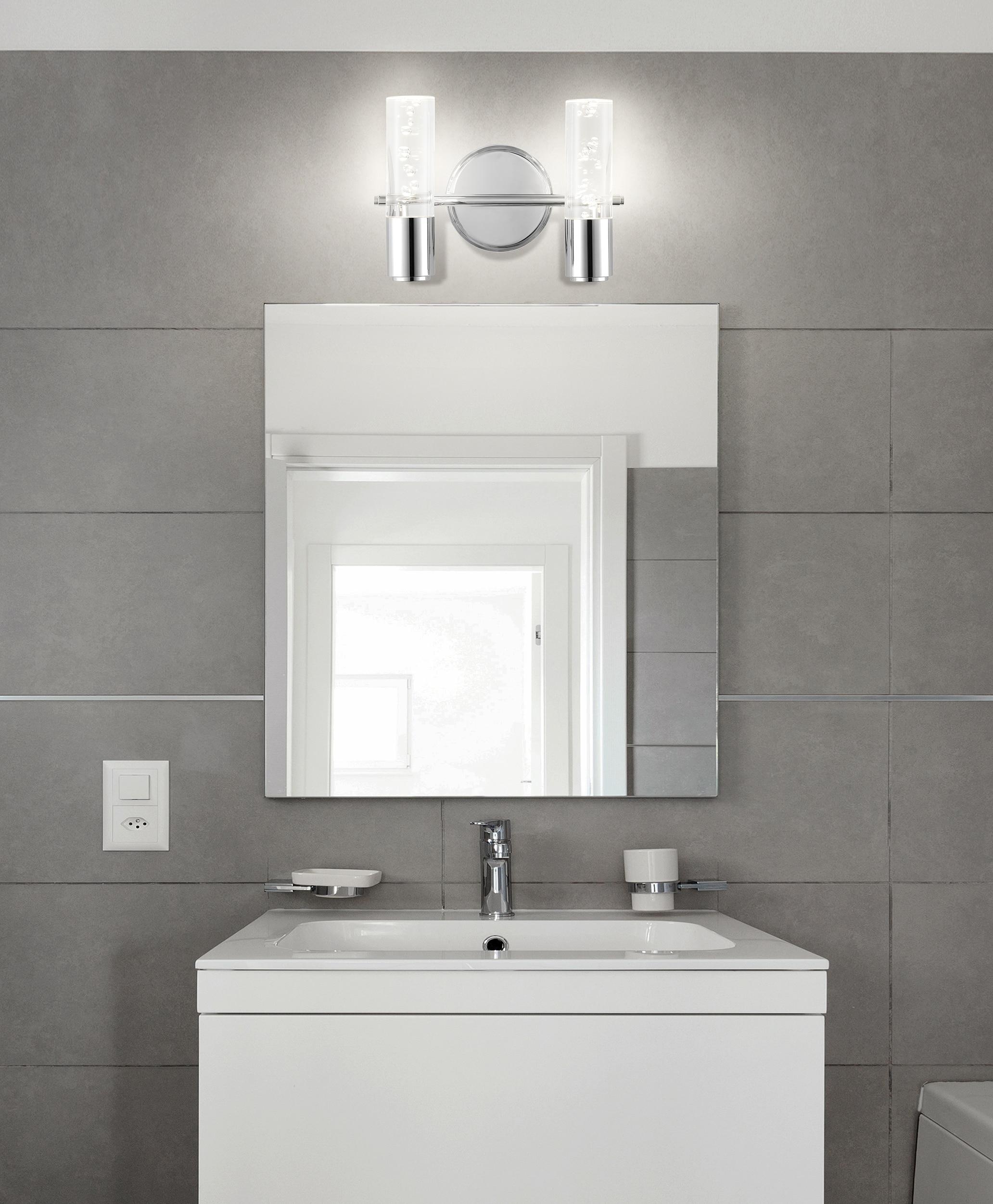 Bolha 10.75" Chrome Minimalist Bubble LED Vanity Light