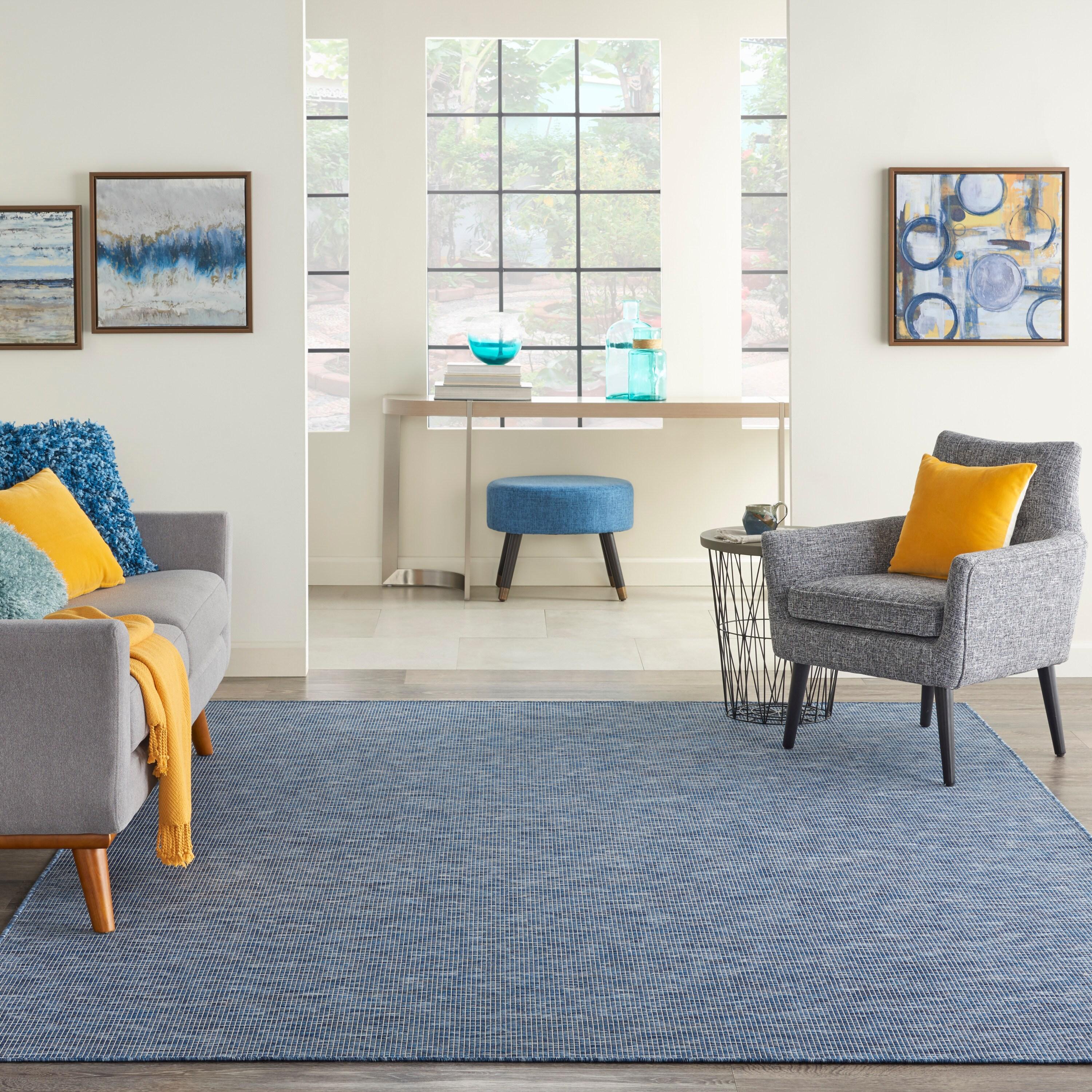 Nourison Positano POS01 Indoor/outdoor Area Rug - Navy Blue 8' x 10'