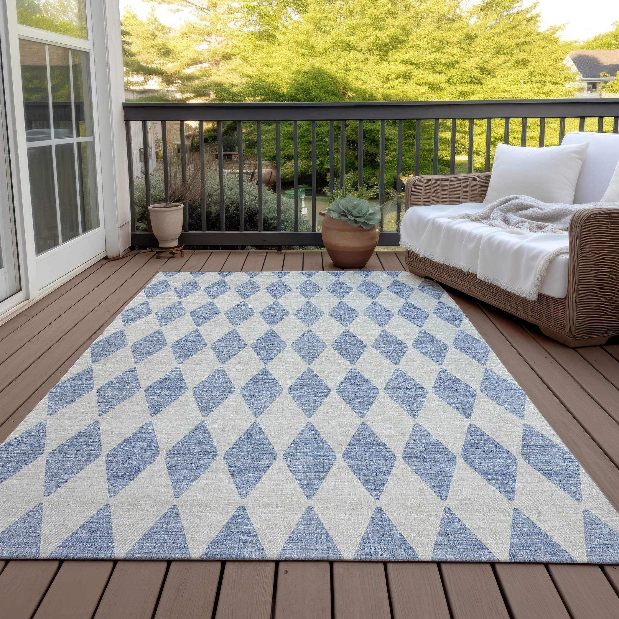 Addison Rugs Chantille ACN578 Sky 5' x 7'6" Indoor Outdoor Area Rug, Easy Clean, Machine Washable, Non Shedding, Bedroom, Living Room, Dining Room, Kitchen, Patio Rug