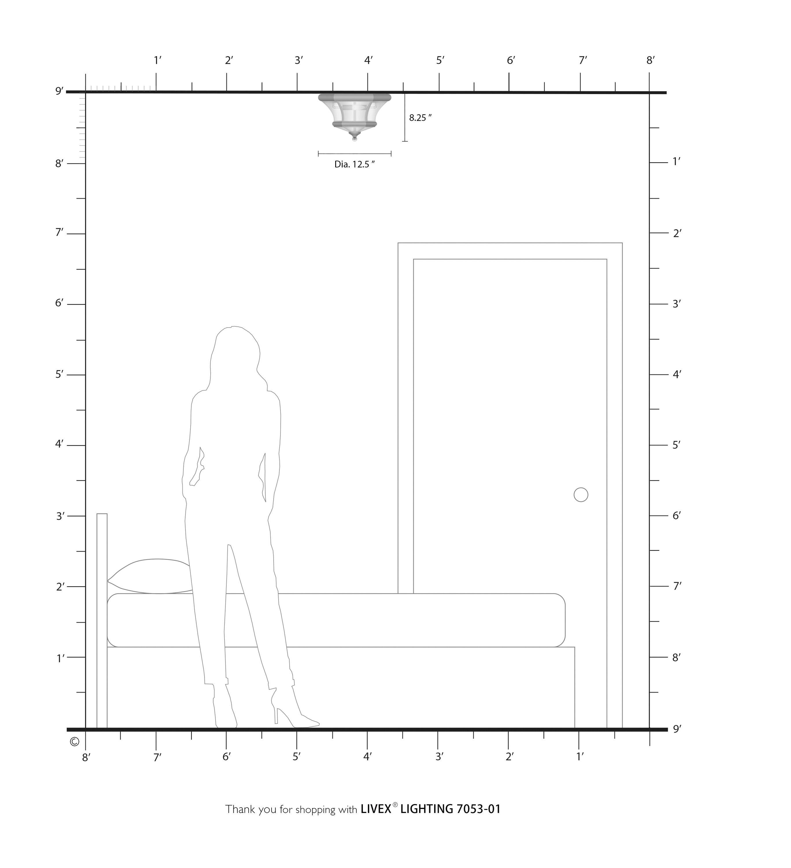 Livex Lighting Monterey Ceiling Mount in Antique Brass