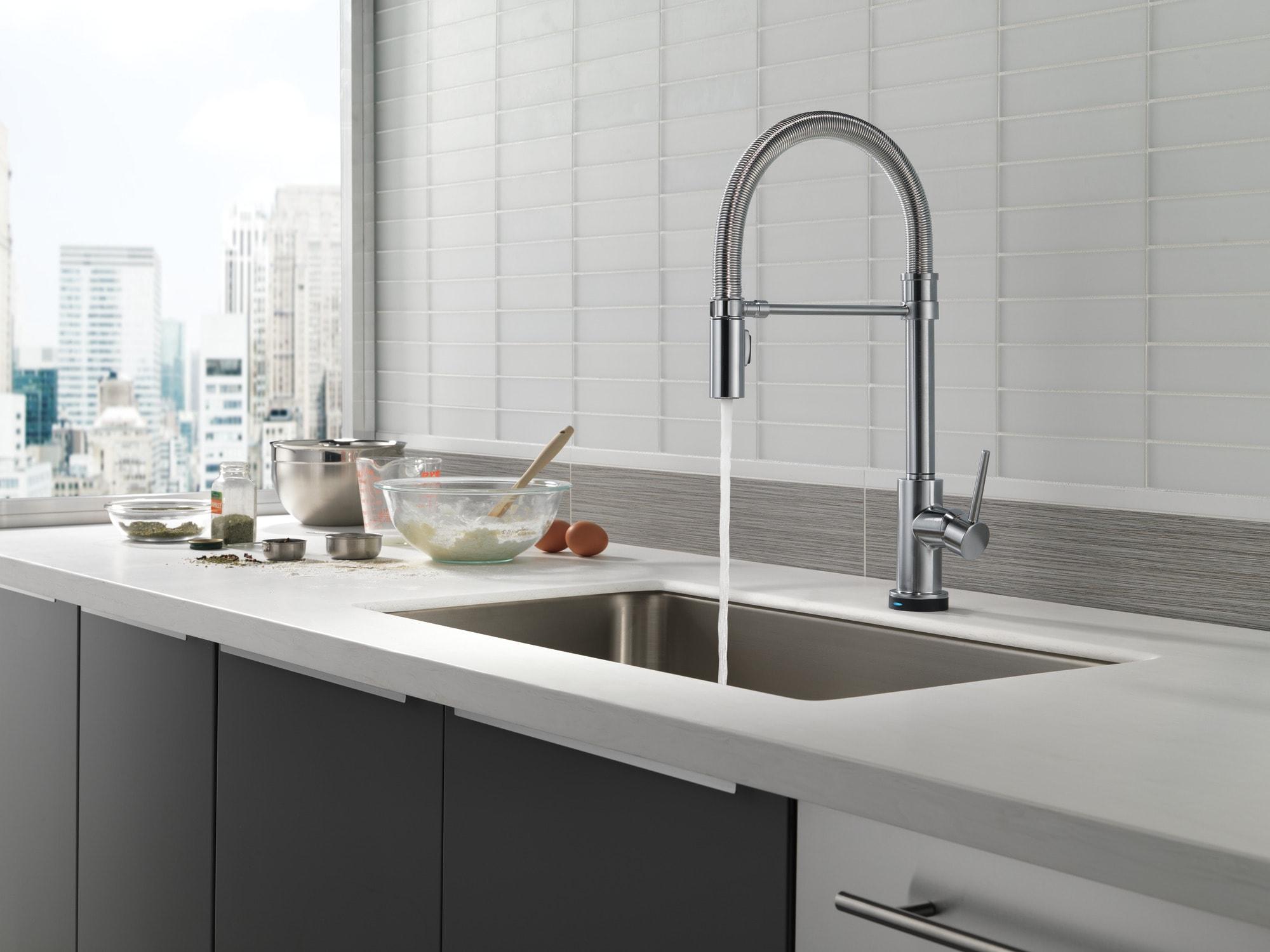 Trinsic Pro Pull Down Touch Single Handle Kitchen Faucet with Accessories