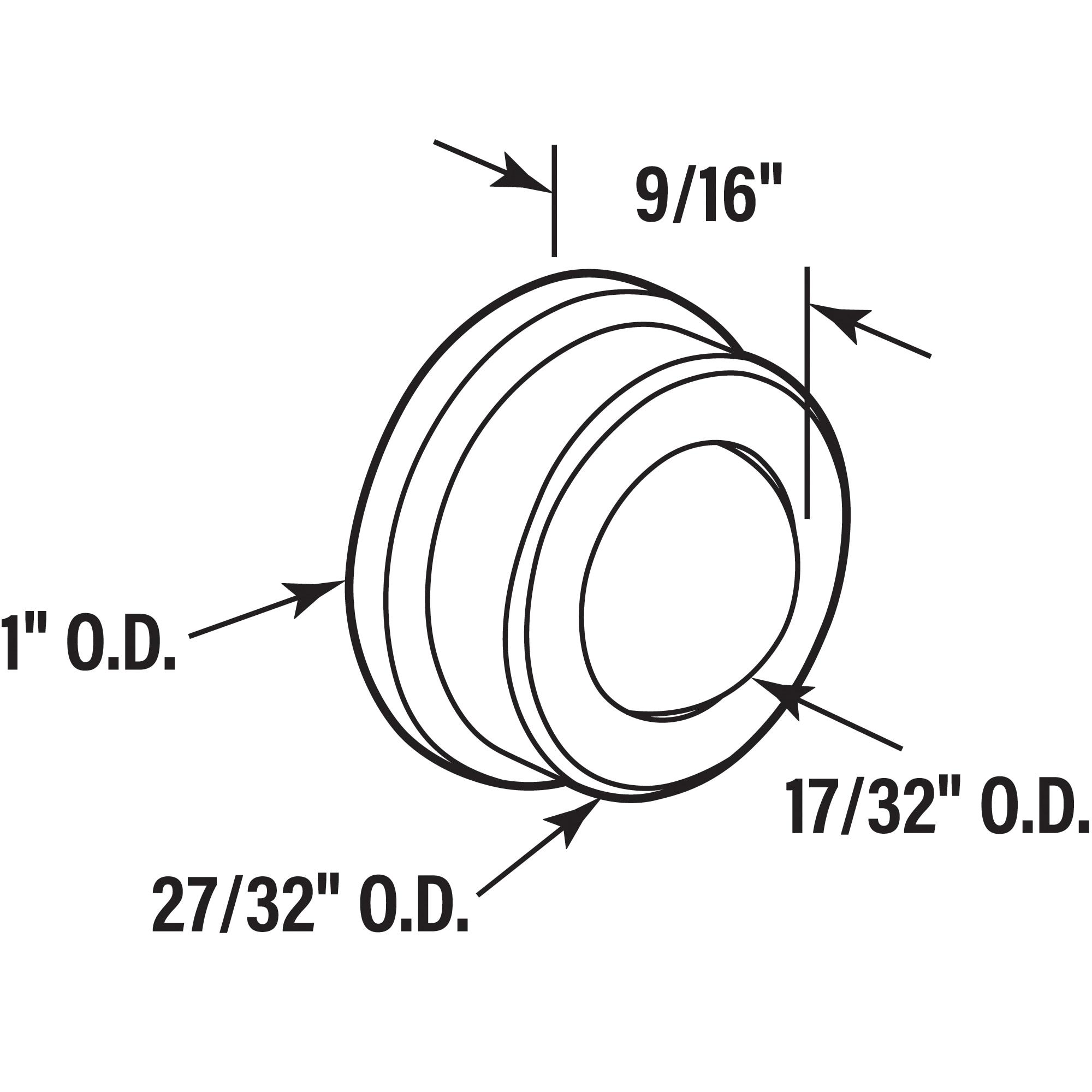 Prime-Line Cast Brass Wall Protector with Convex Bumper, 1 In., Bronze, (Single Pack)