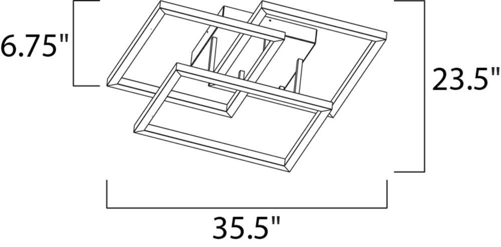 E21513-CHP-ET2 Lighting-Traverse-80W 1 LED Flush Mount-23.5 Inches wide by 6.75 inches high-Champagne Finish