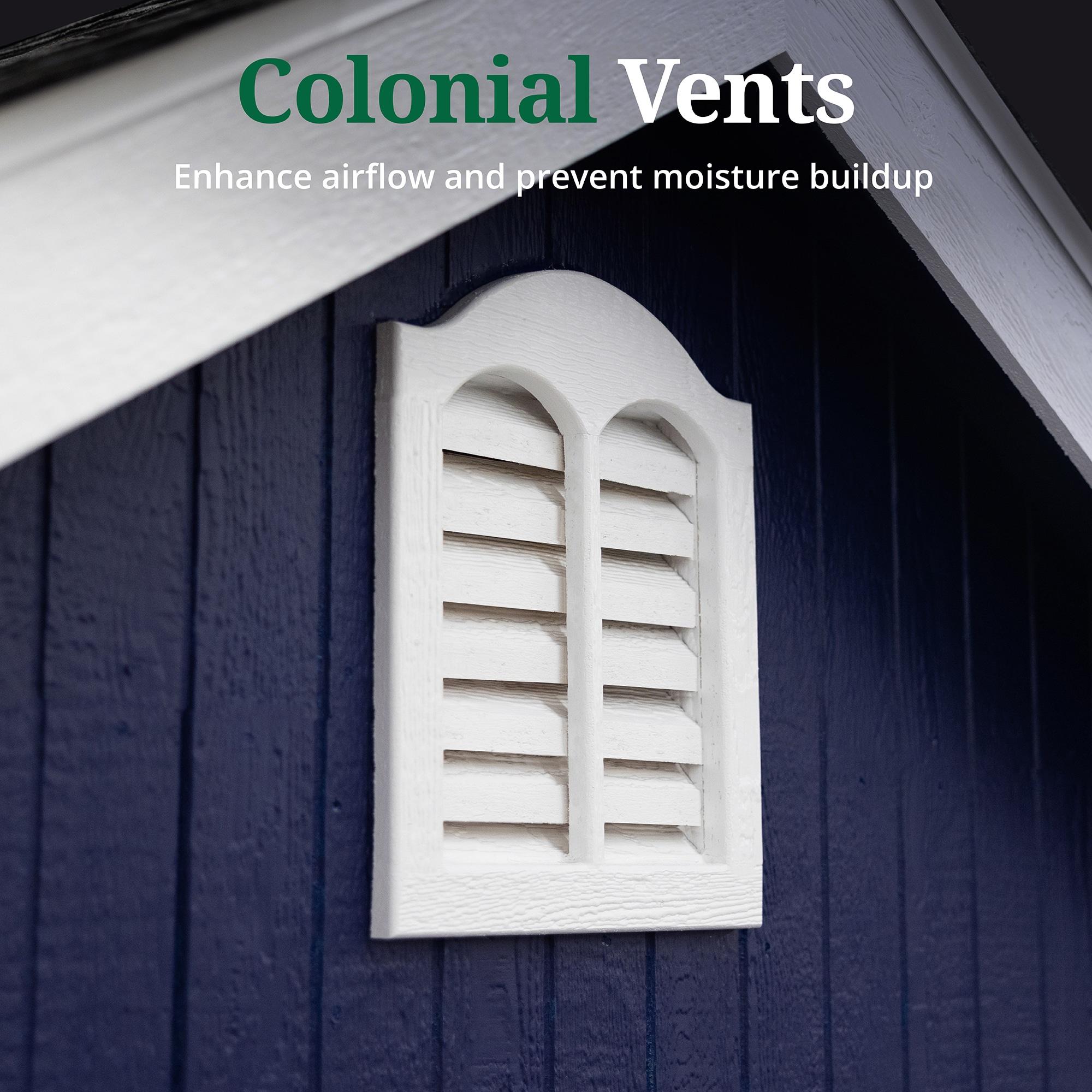 Little Cottage Co. 12x16 Colonial Williamsburg Shed with Operable Windows, Outdoor Wood Storage Do-It-Yourself Precut Kit