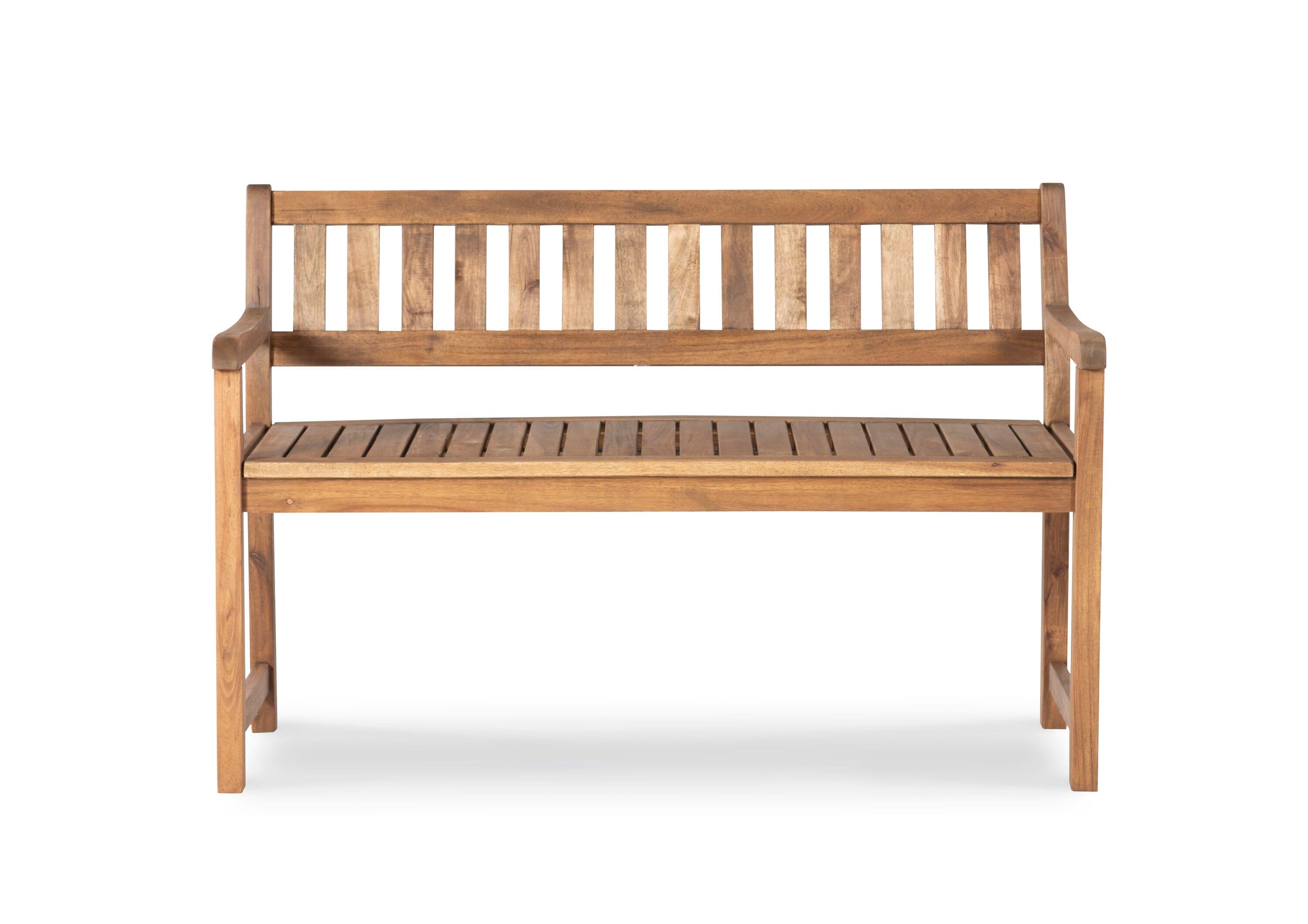 Linon Catalan Bench - Teak Finish