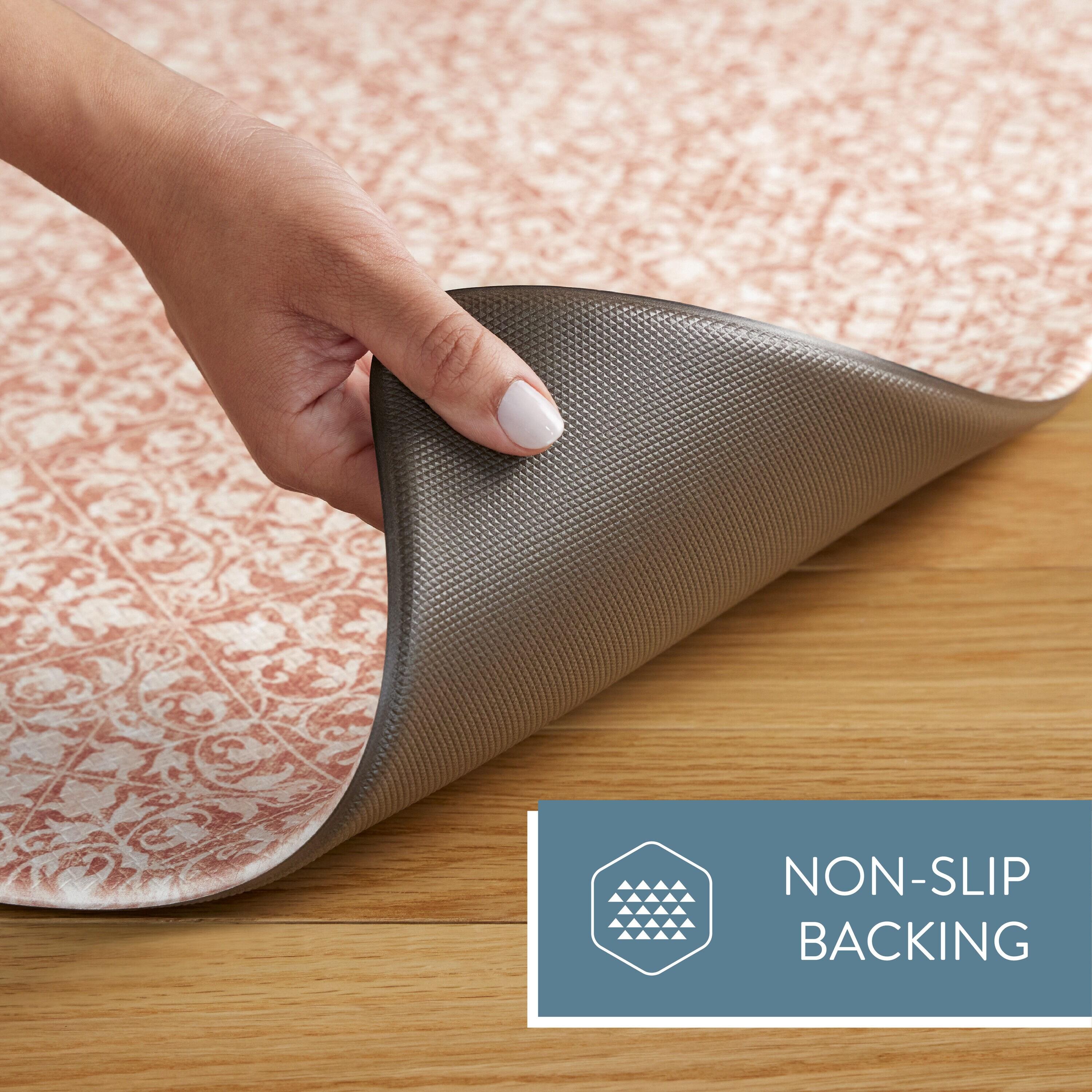 Town & Country Living TOWN & COUNTRY BASICS Comfort Plus Non-Slip Backing Vintage Medallion Tile Anti Fatigue Comfort Mat