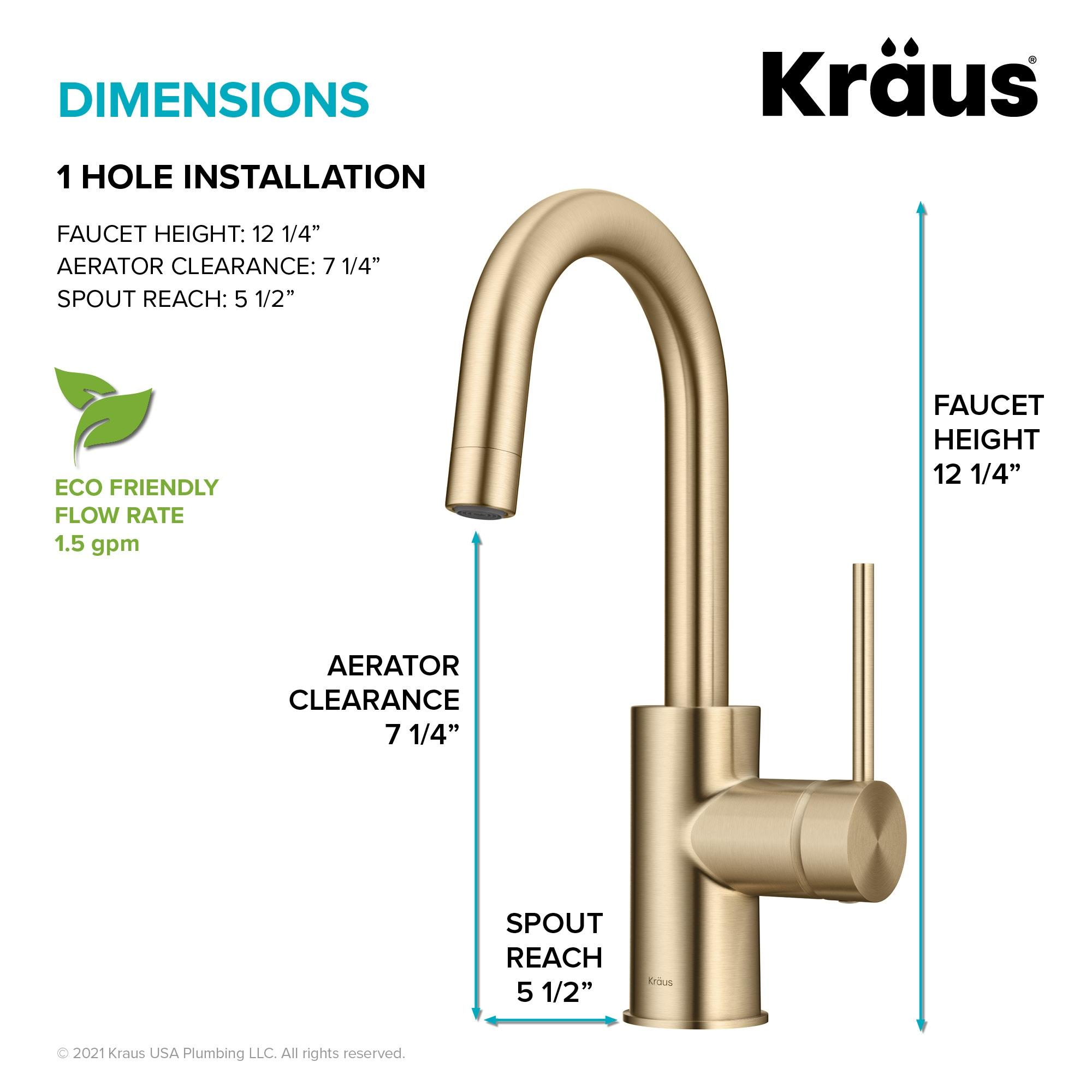 Kraus Oletto™ Single Handle Kitchen Bar Faucet KPF-2600SFACB