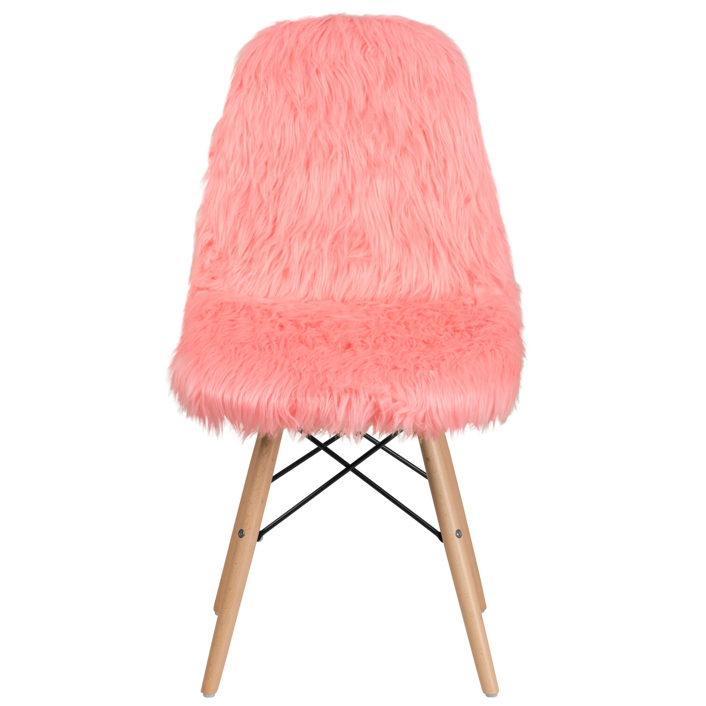 Flash Furniture Shaggy Dog Hermosa Pink Accent Chair