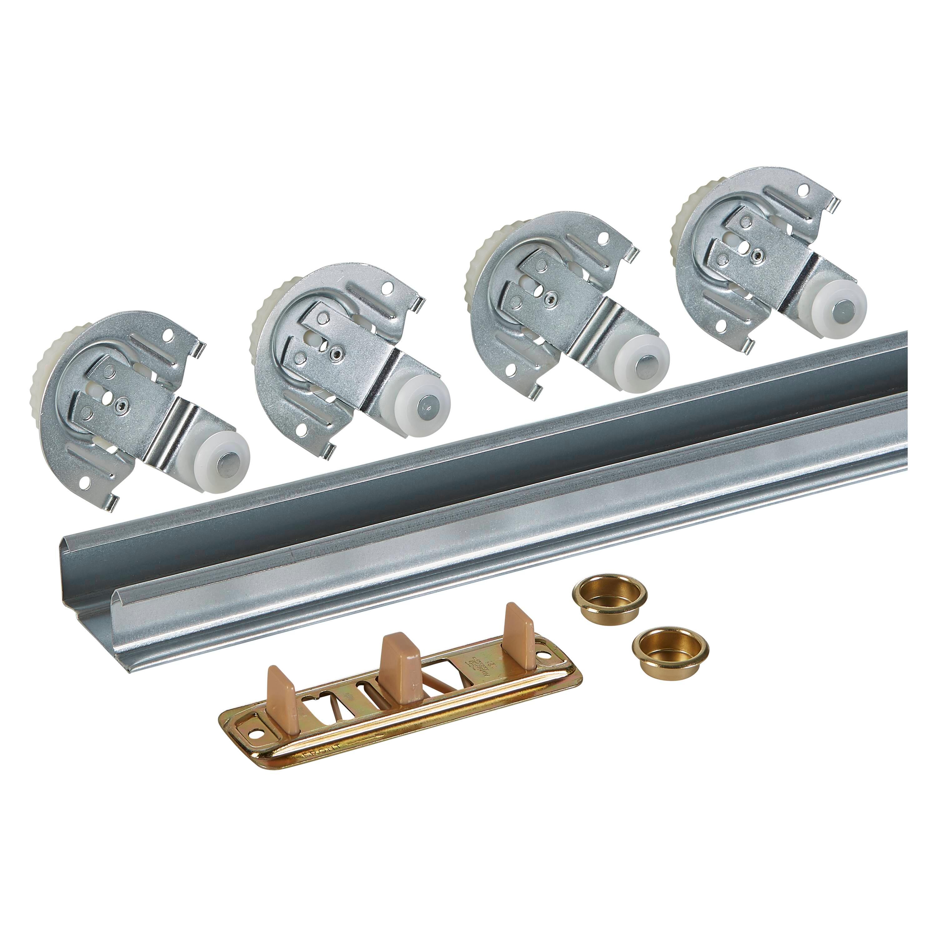 V770 By-Pass Door Hardware Set with Dial Action Hanger