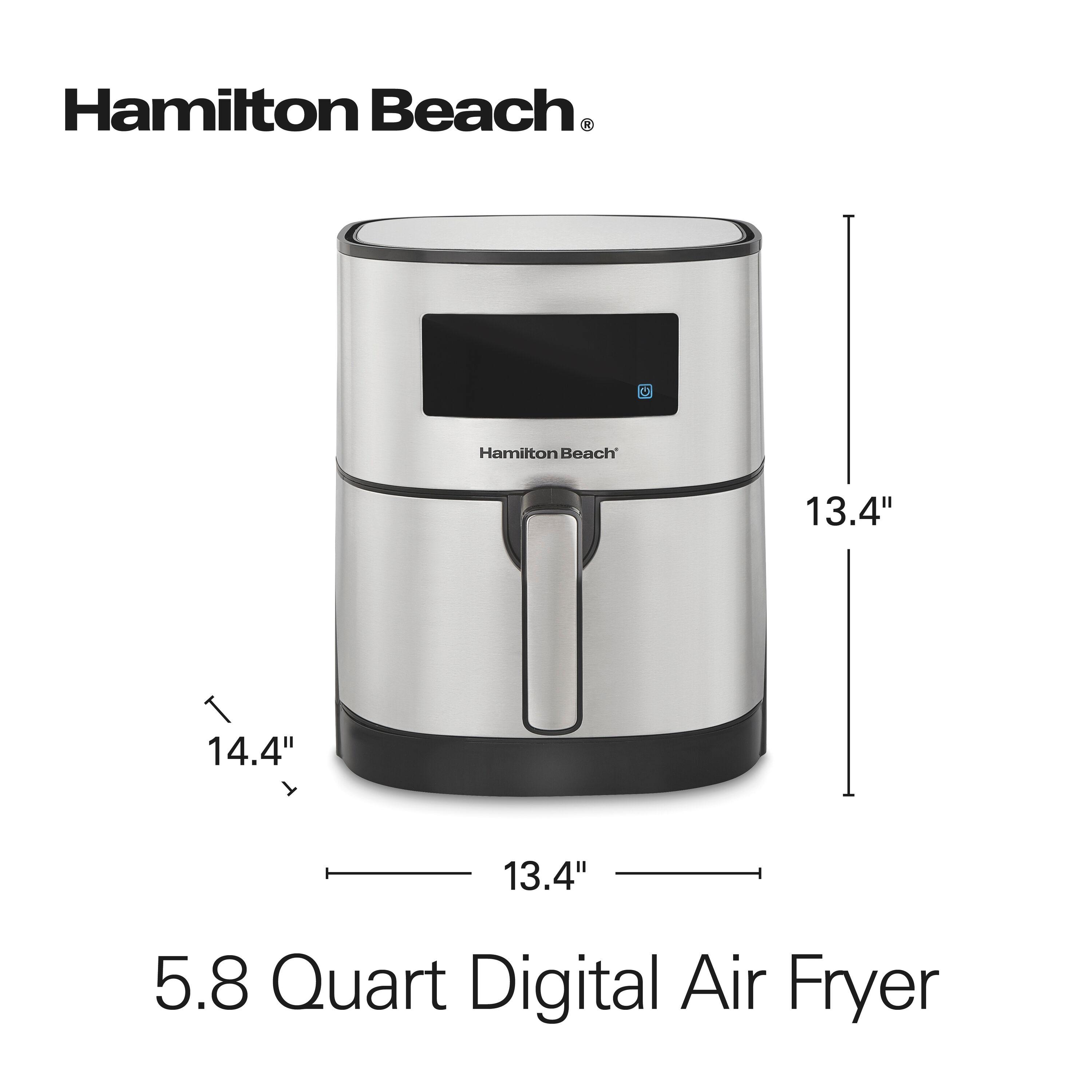 Hamilton Beach 5.8 Quart Stainless Steel Digital Air Fryer