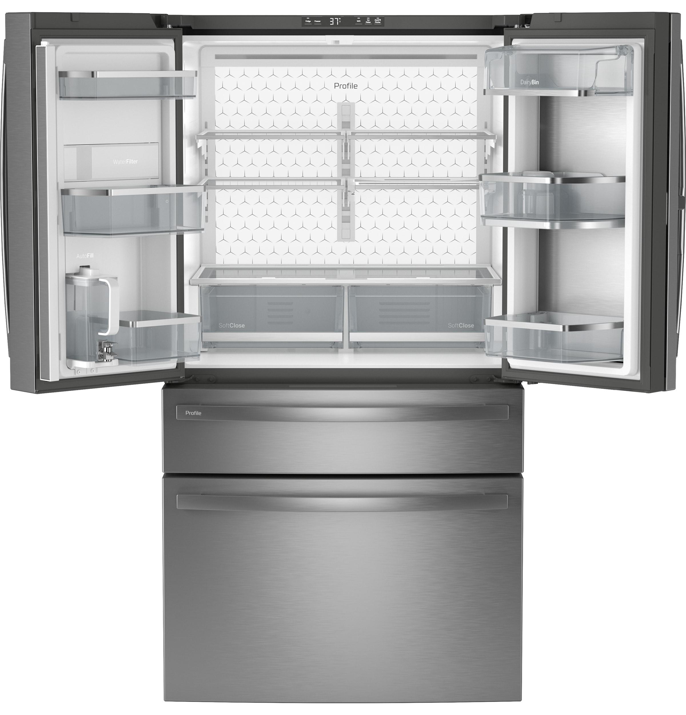 GE Profile™ Series Energy Star Smart 29 Cu. Ft. Fingerprint Resistant 4-Door French-Door Refrigerator