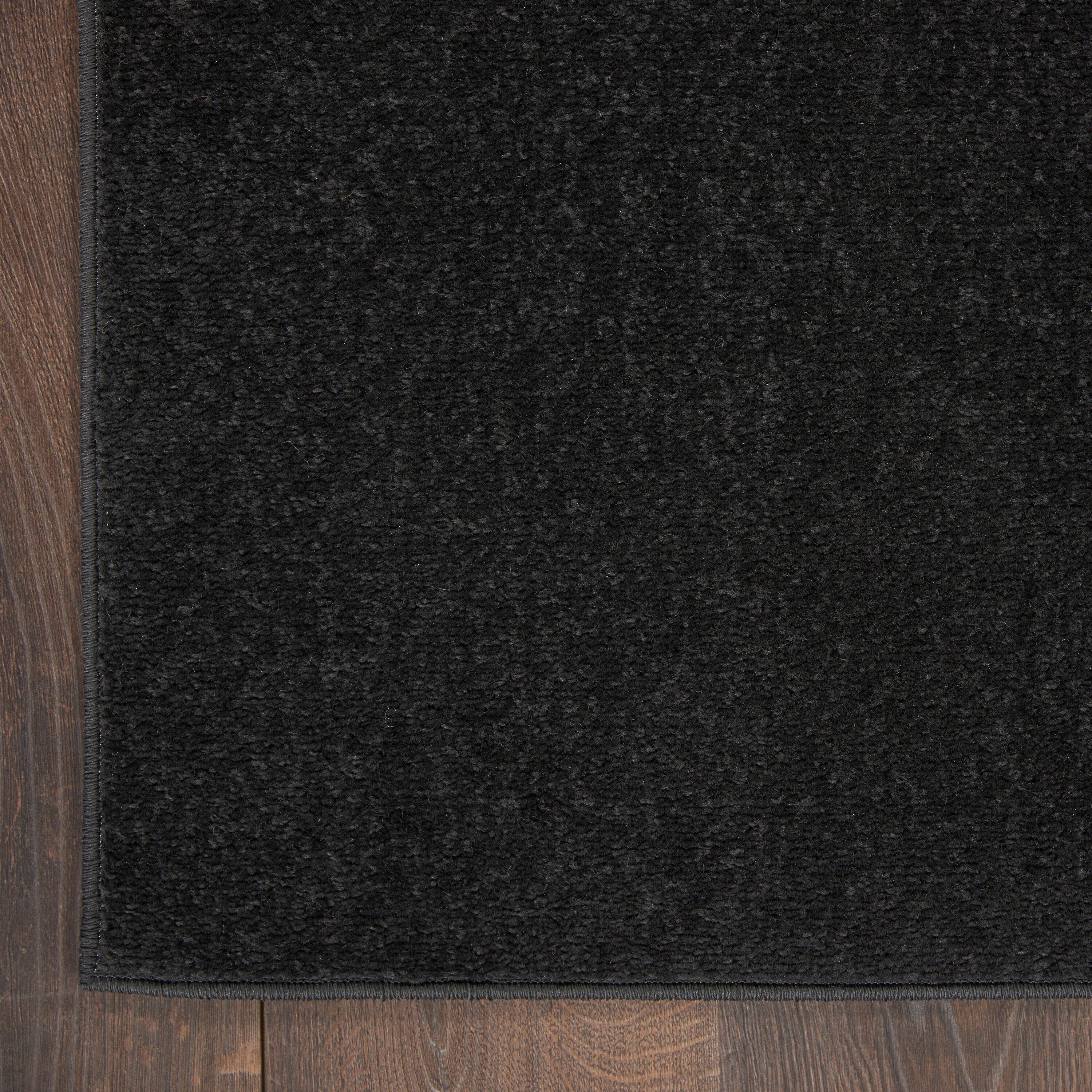 Nourison Essentials Easy Care Indoor Outdoor Area Rug - Black 2'2" x 12'