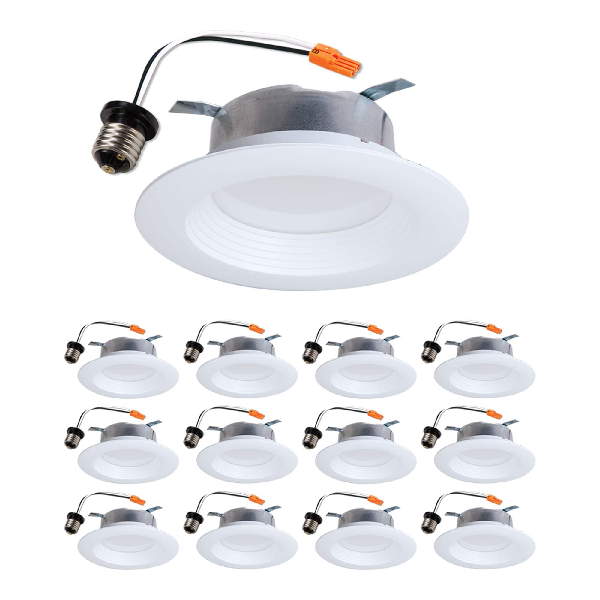 White Aluminum 4-Inch LED Recessed Lighting Pack