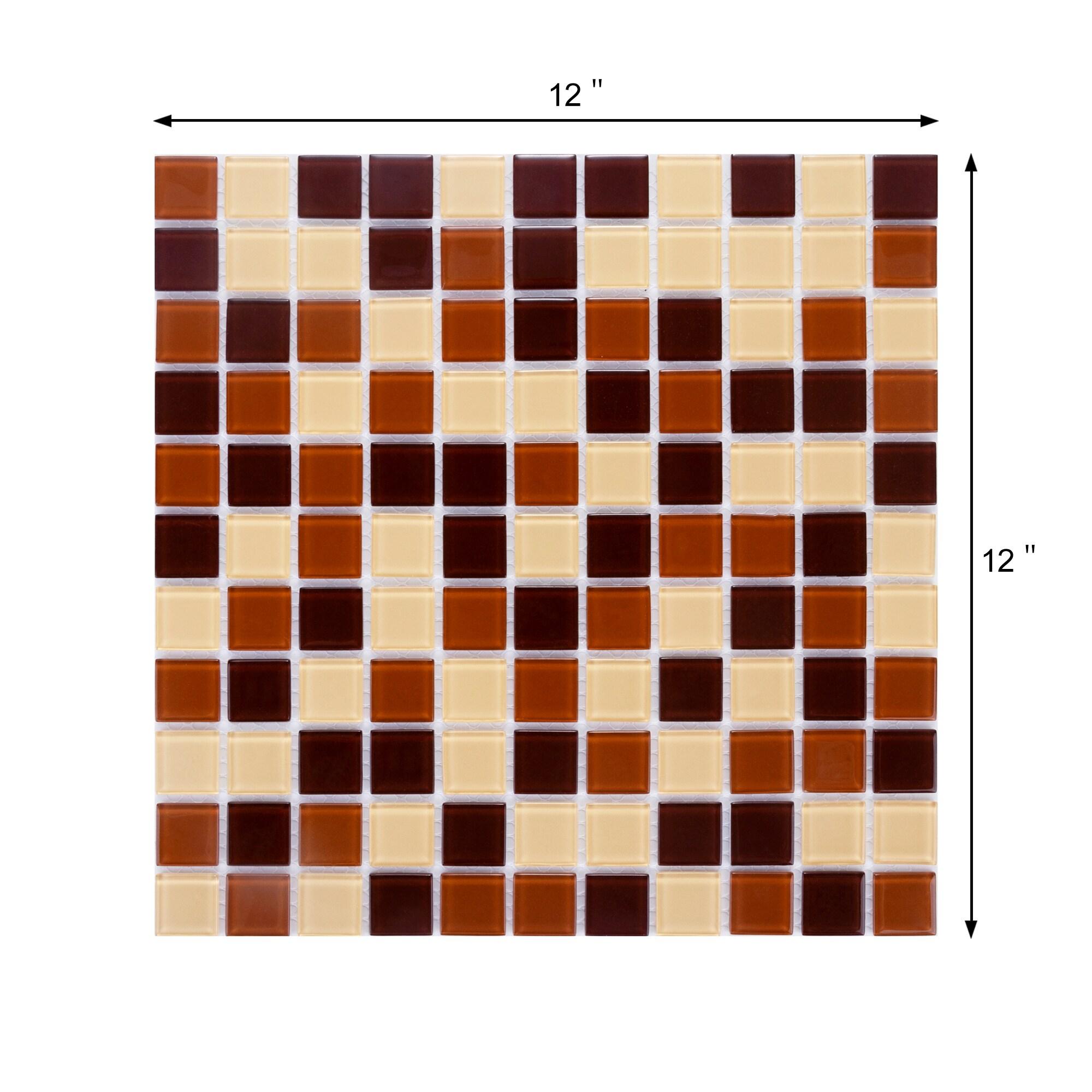 WS Tiles® 1" x 1" Straight Edge Glass Mosaic Tile