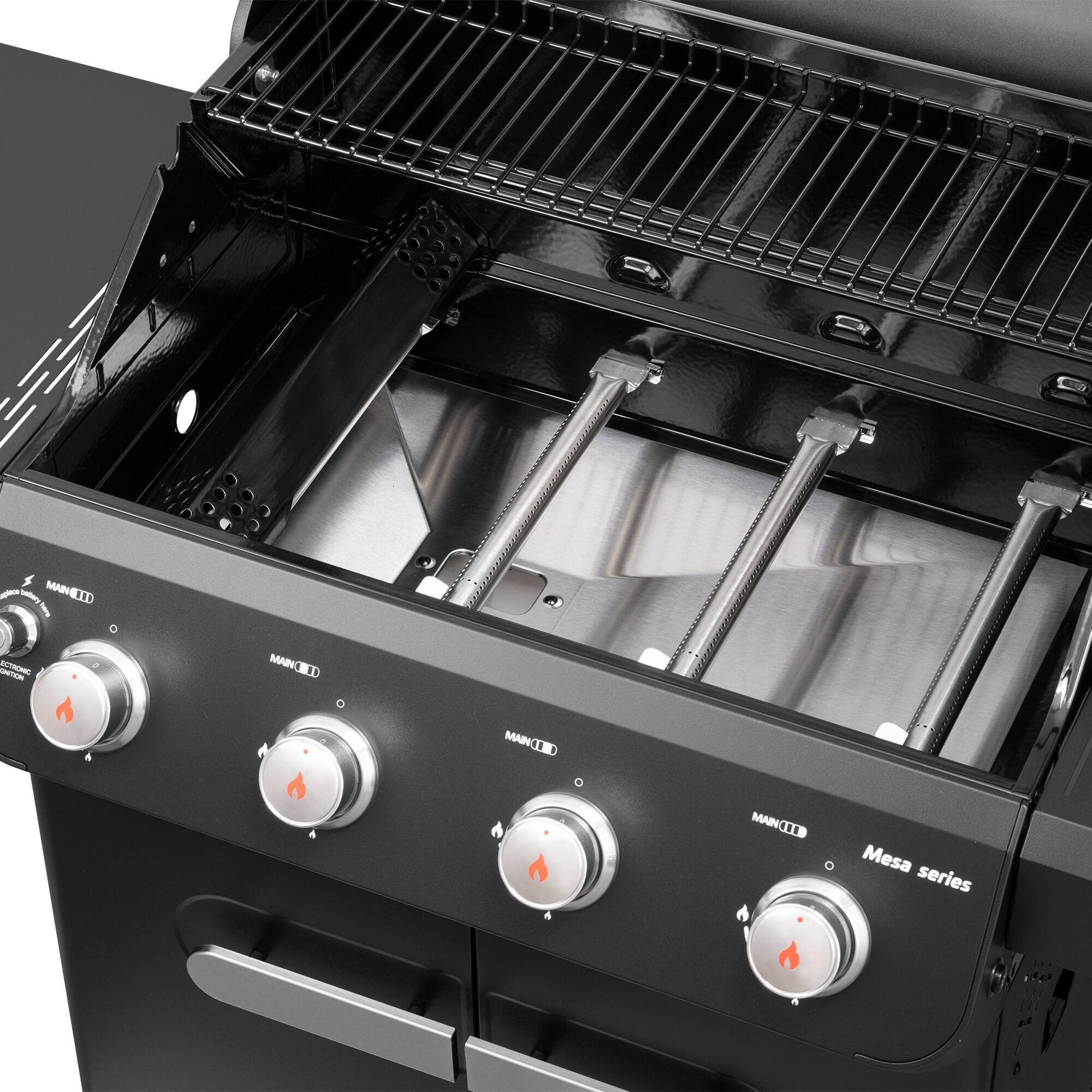 Monument Grills Mesa 425 4-Burner Liquid Propane 52000 BTU Gas Grill with side burner, Black