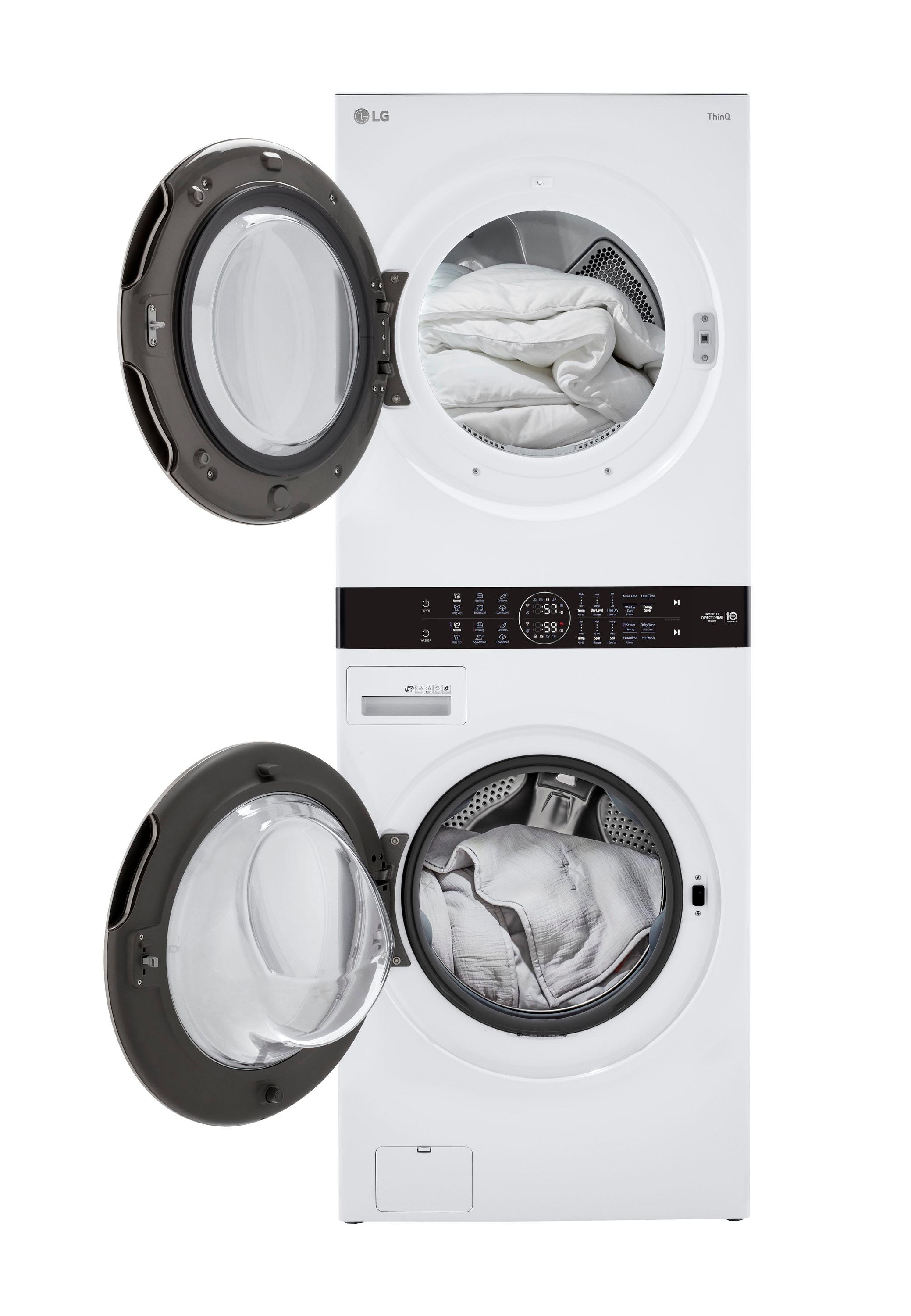 LG WKE100HWA 27 inch White WashTower™ with Center Control™ 4.5 cu. ft. Washer and 7.4 cu. ft. Electric Drye