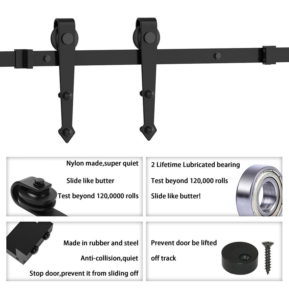 Lazio Sliding Standard Single Barn Door Hardware Kit