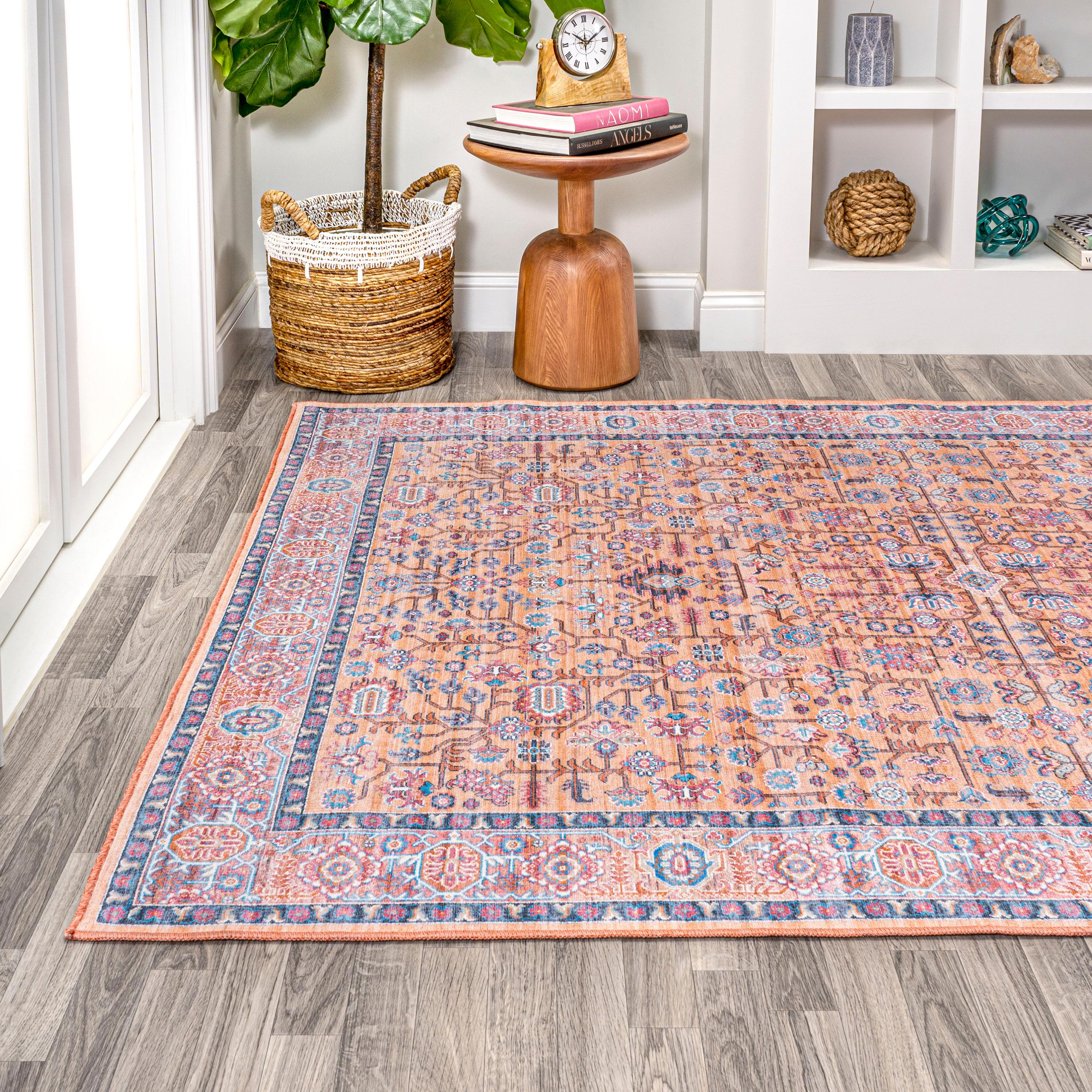3' x 5' Kemer All-Over Persian Machine Washable Indoor/Outdoor Area Rug, Multi - JONATHAN Y