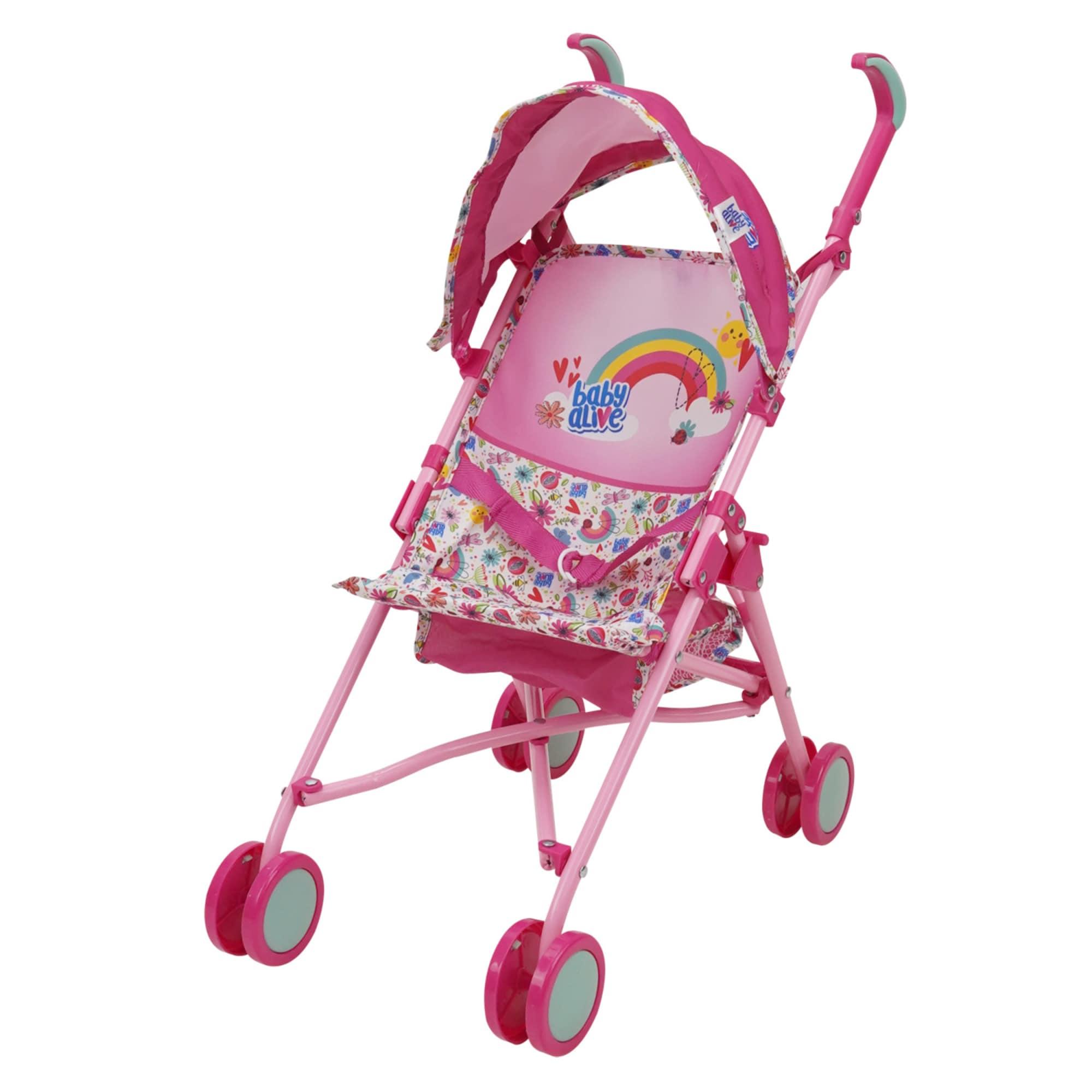 Baby Alive: Doll Stroller - Pink & Rainbow - Fits Dolls Up To 24"