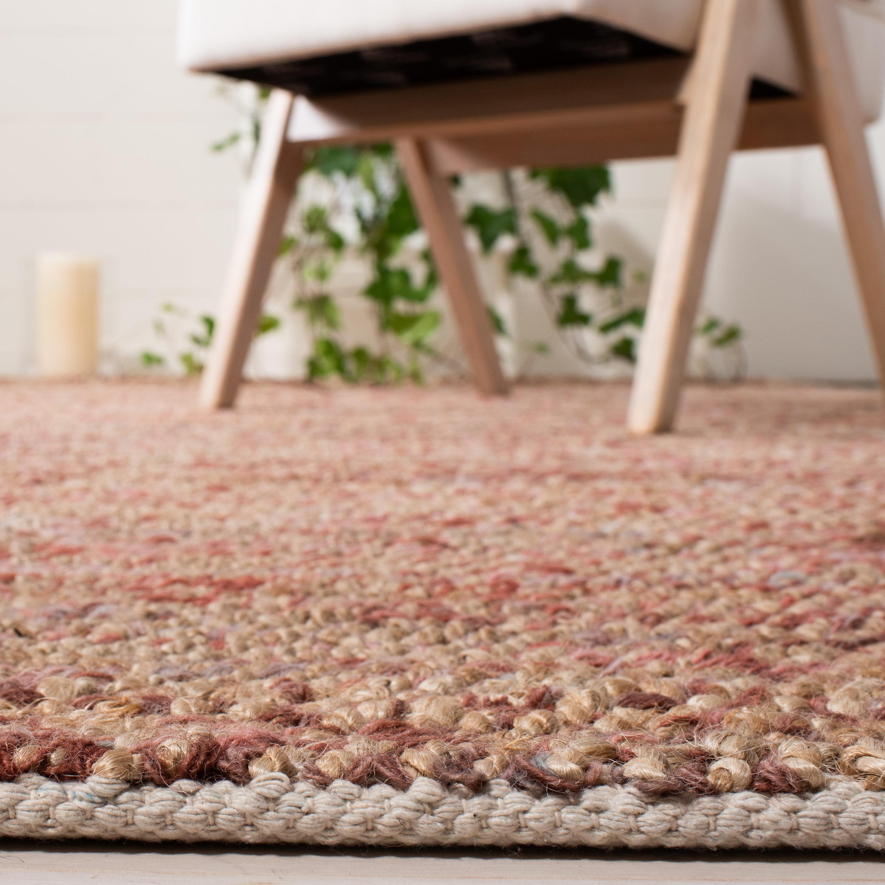 Bohemian BOH901 Hand Woven Indoor Area Rug - Natural/Pink - 5'x8' - Safavieh