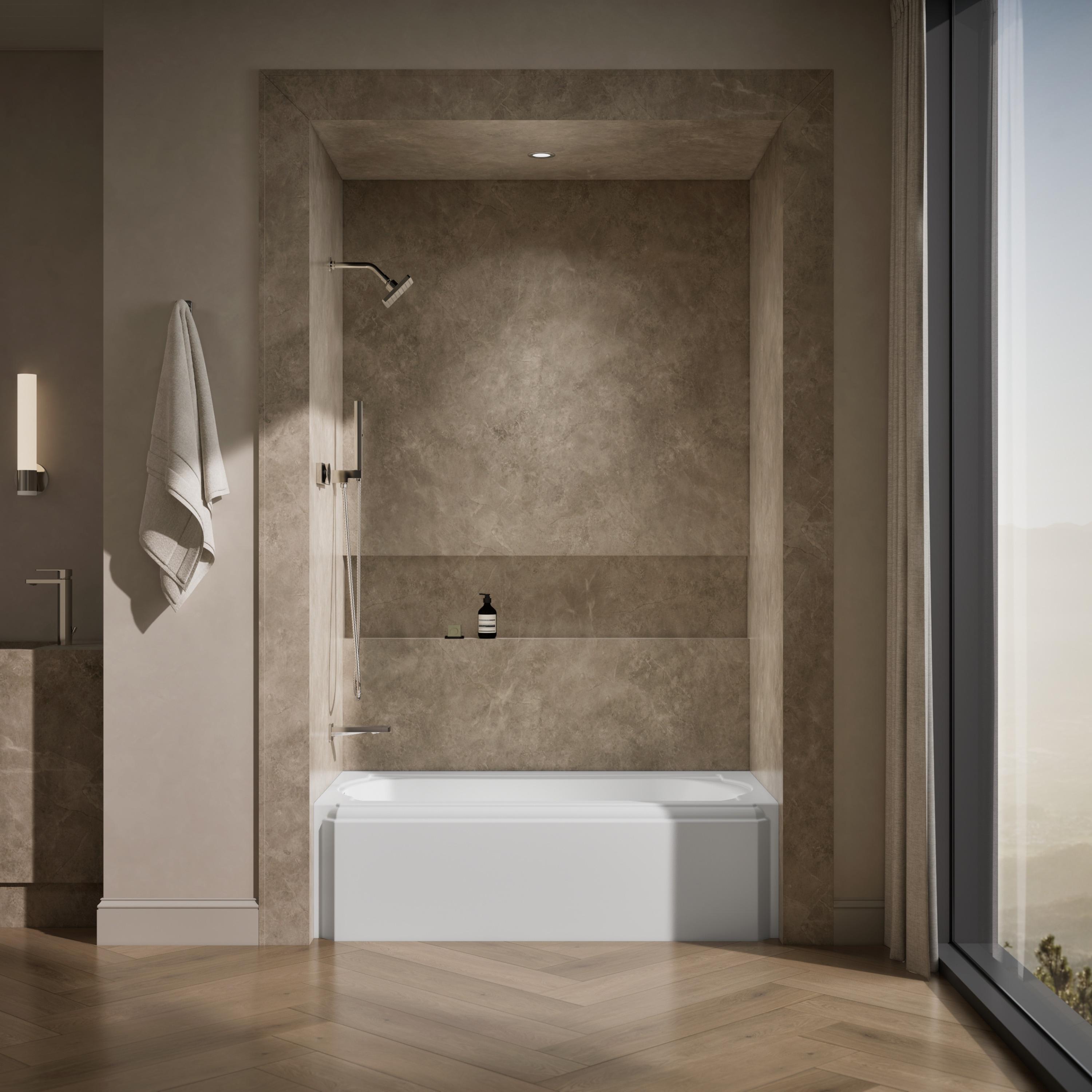 Memoirs® 60" x 32" Alcove/Tile in Soaking Cast Iron Bathtub