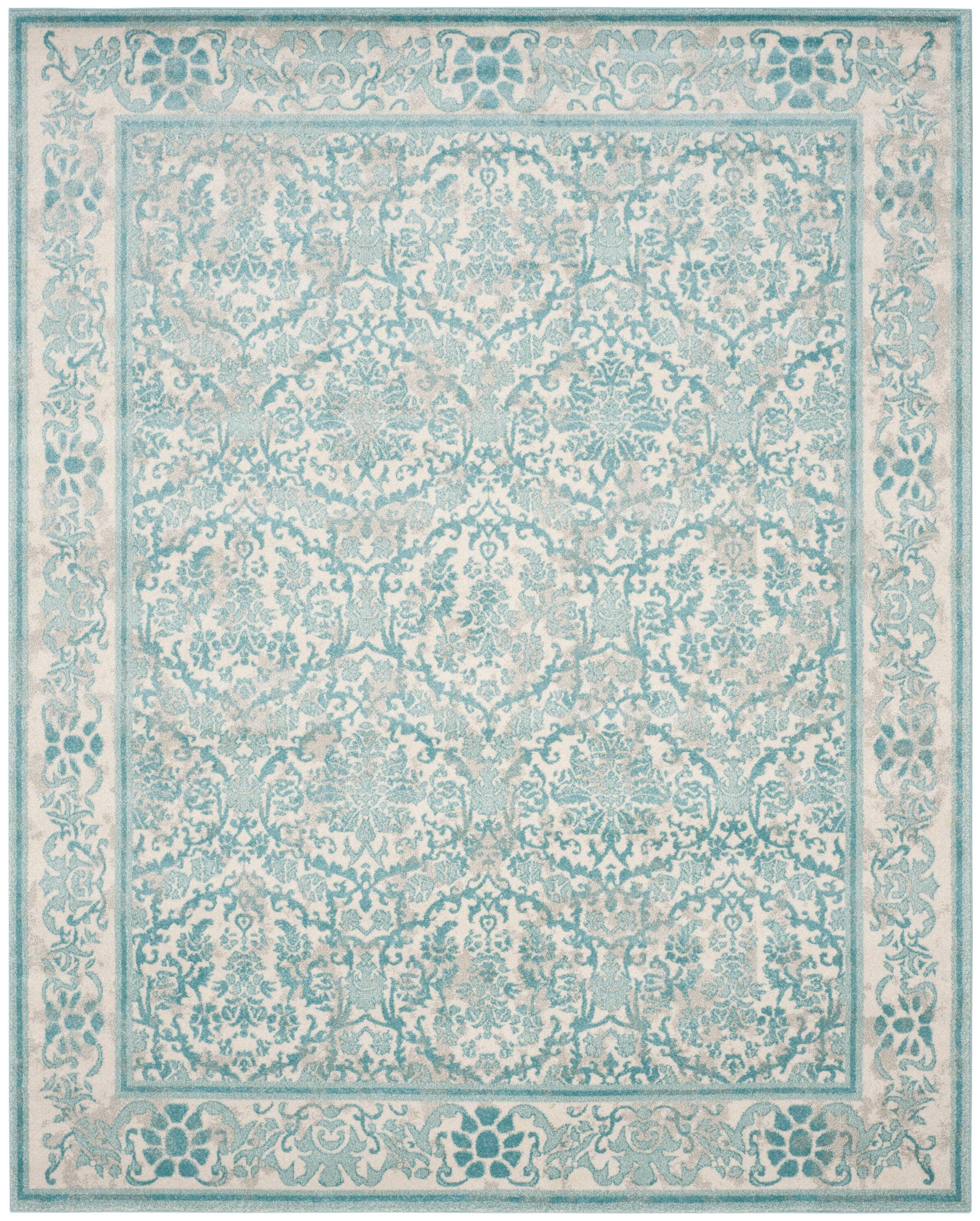 Irina Oriental Ivory/Light Blue Area Rug