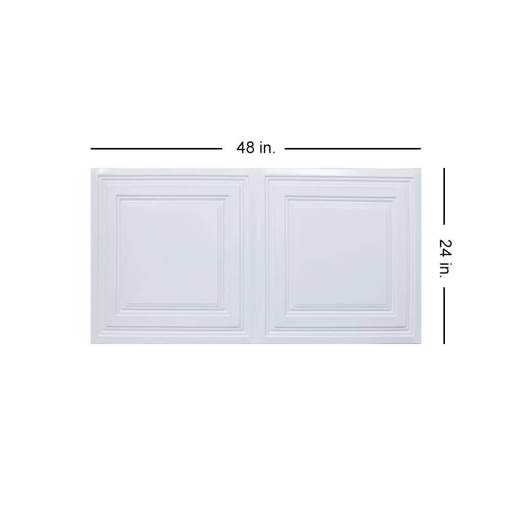 FromPlainToBeautifulInHours Economy Drop-In PVC Ceiling Tile (Set of 50)