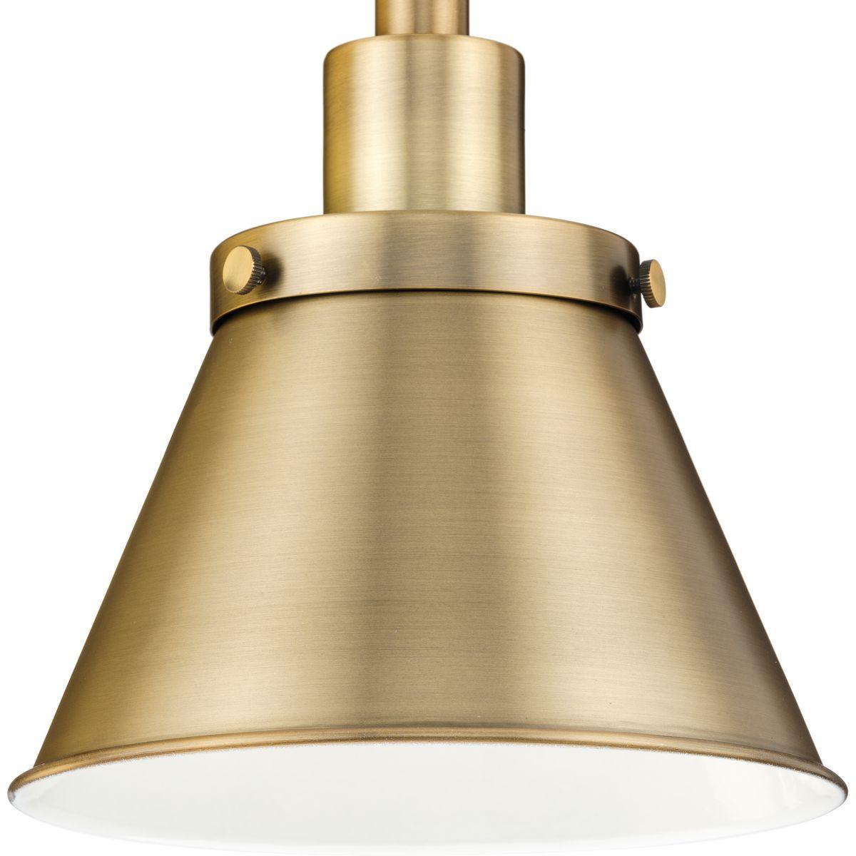 P350199-163-Progress Lighting-Hinton - 1 Light Flush Mount-Vintage Brass Finish