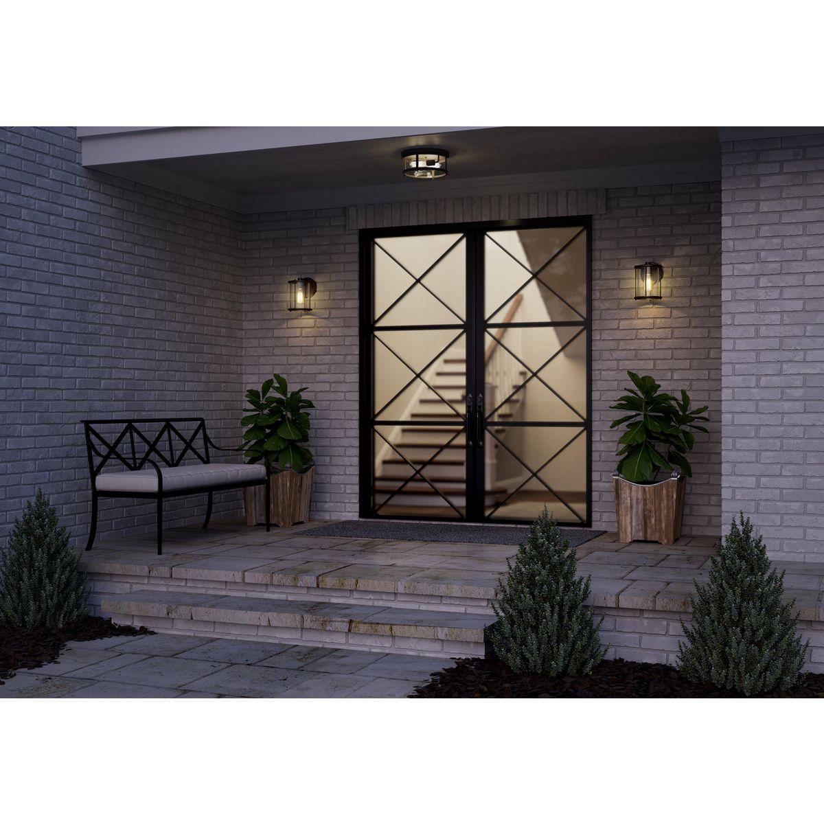 Progress Lighting - Two Light Flush Mount - Outdoor - Gunther - Outdoor Light -