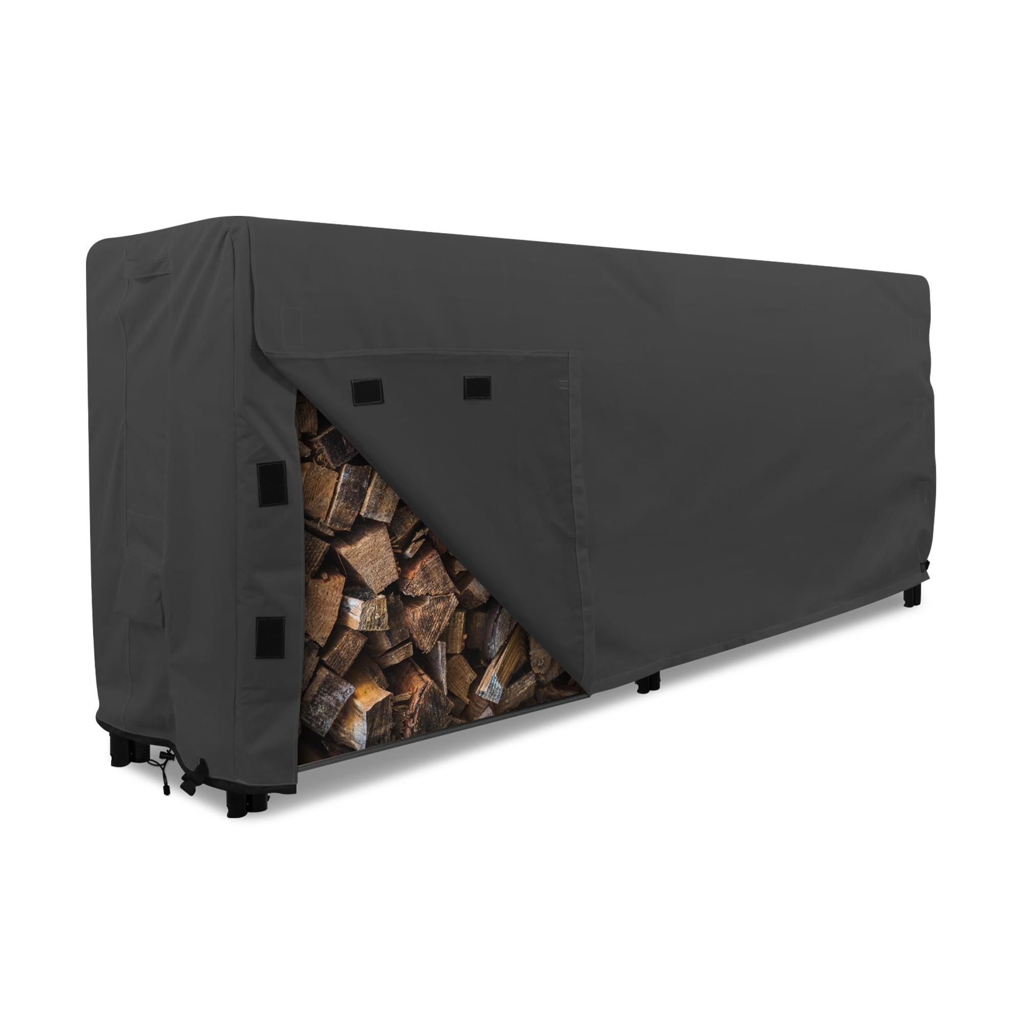 KHOMO GEAR - Heavy Duty Log Rack Cover - 8 Feet - Sahara Series - Black