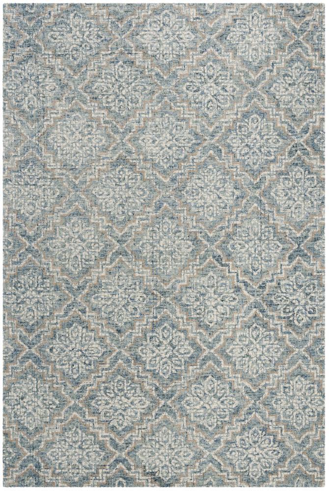 Abstract ABT201 Handmade Indoor Area Rug - Blue/Grey - 5'x8' - Safavieh