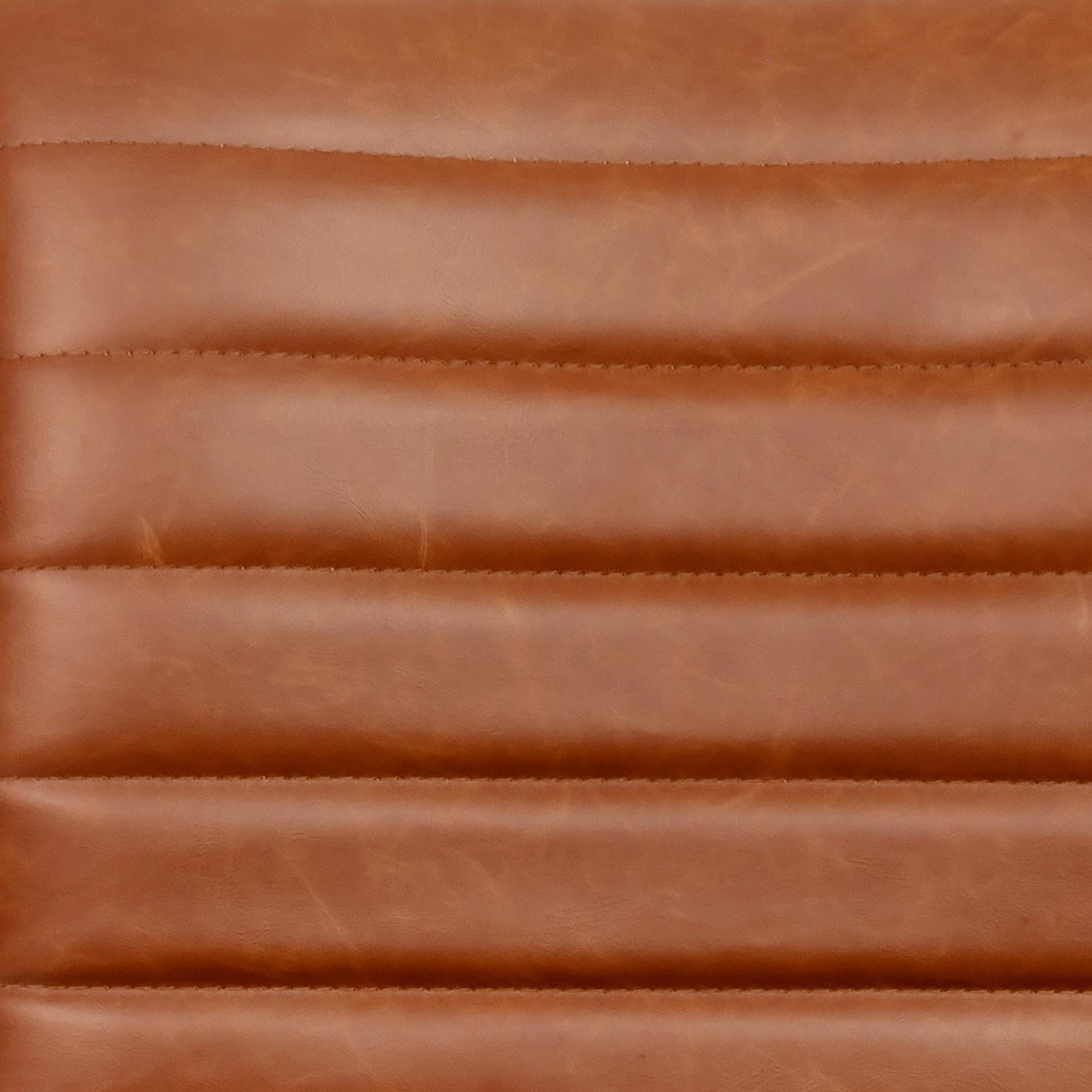 Flash Furniture Merchiston Low-Back Modern Ribbed Upholstered Vinyl Swivel Desk Chair by Flash Furniture