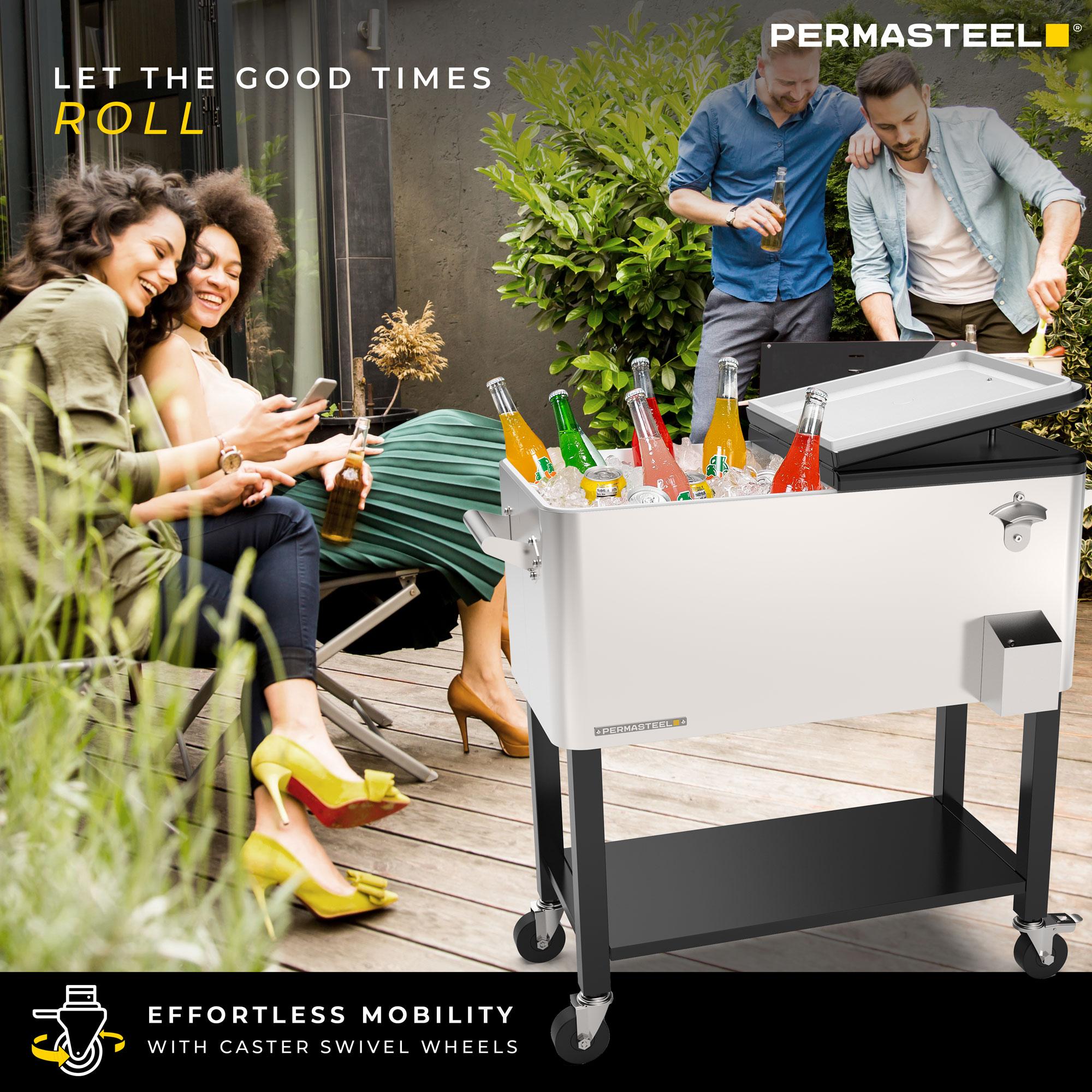 Permasteel 80-Qt Outdoor Patio Cooler with Removable Basin