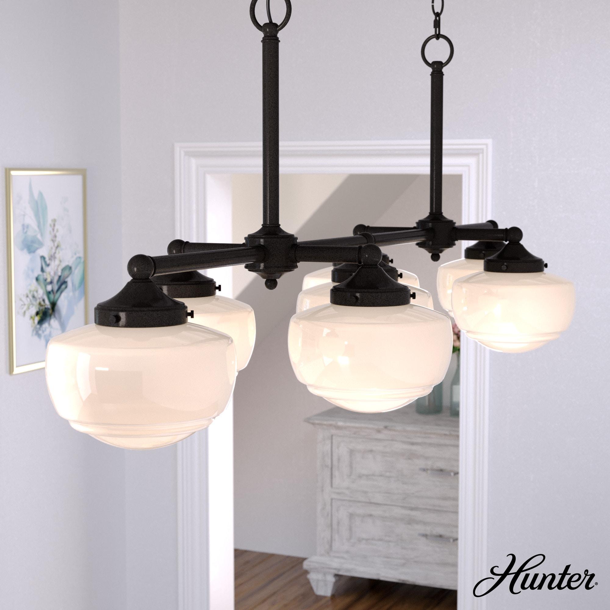 Hunter Saddle Creek 7 Light Linear Chandelier Ceiling Light Fixture