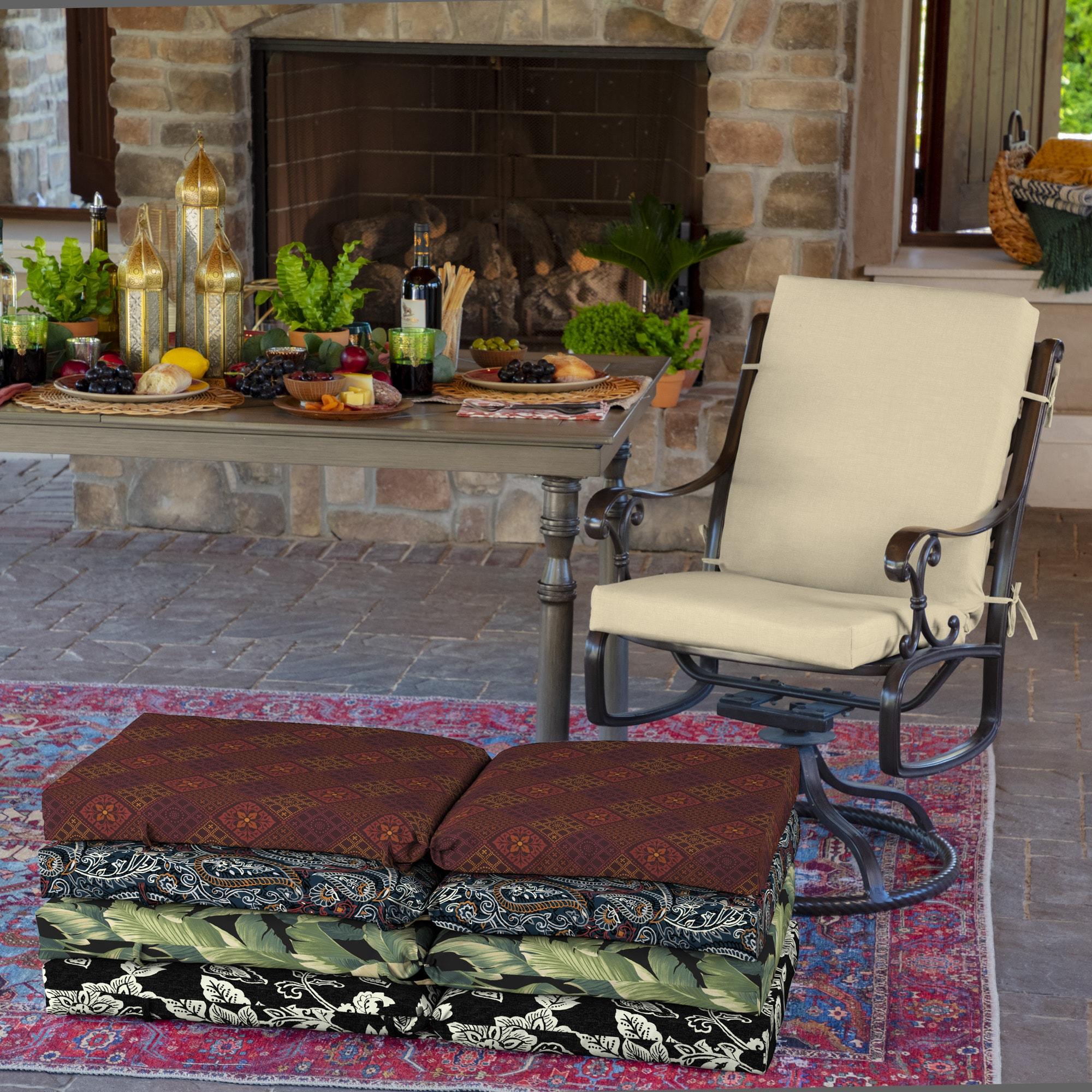 Arden Selections Outdoor Dining Chair Cushion 20 x 20, Tan Leala