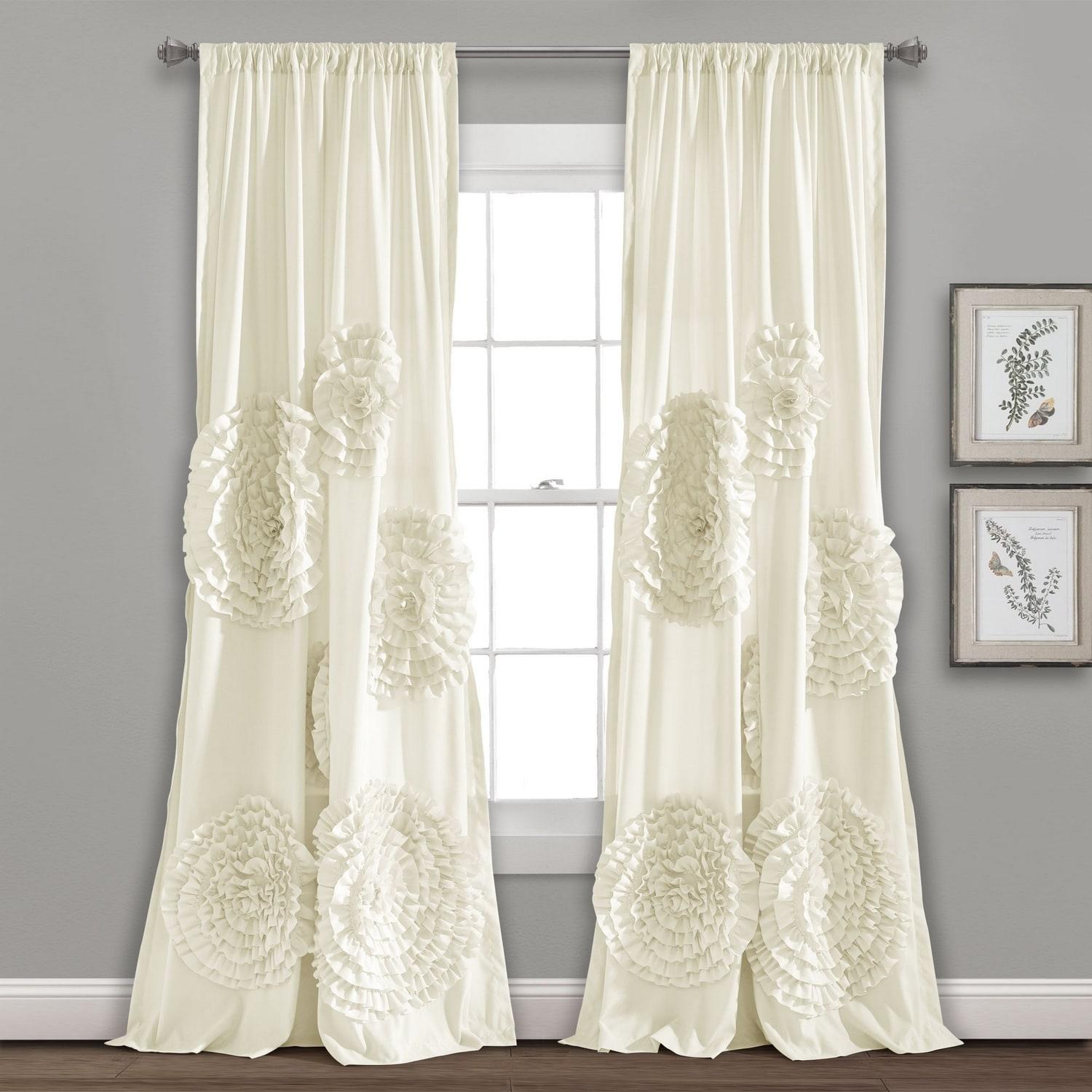 Lush Decor Acton Solid Semi-Sheer Rod pocket Single Curtain Panel & Reviews | Wayfair