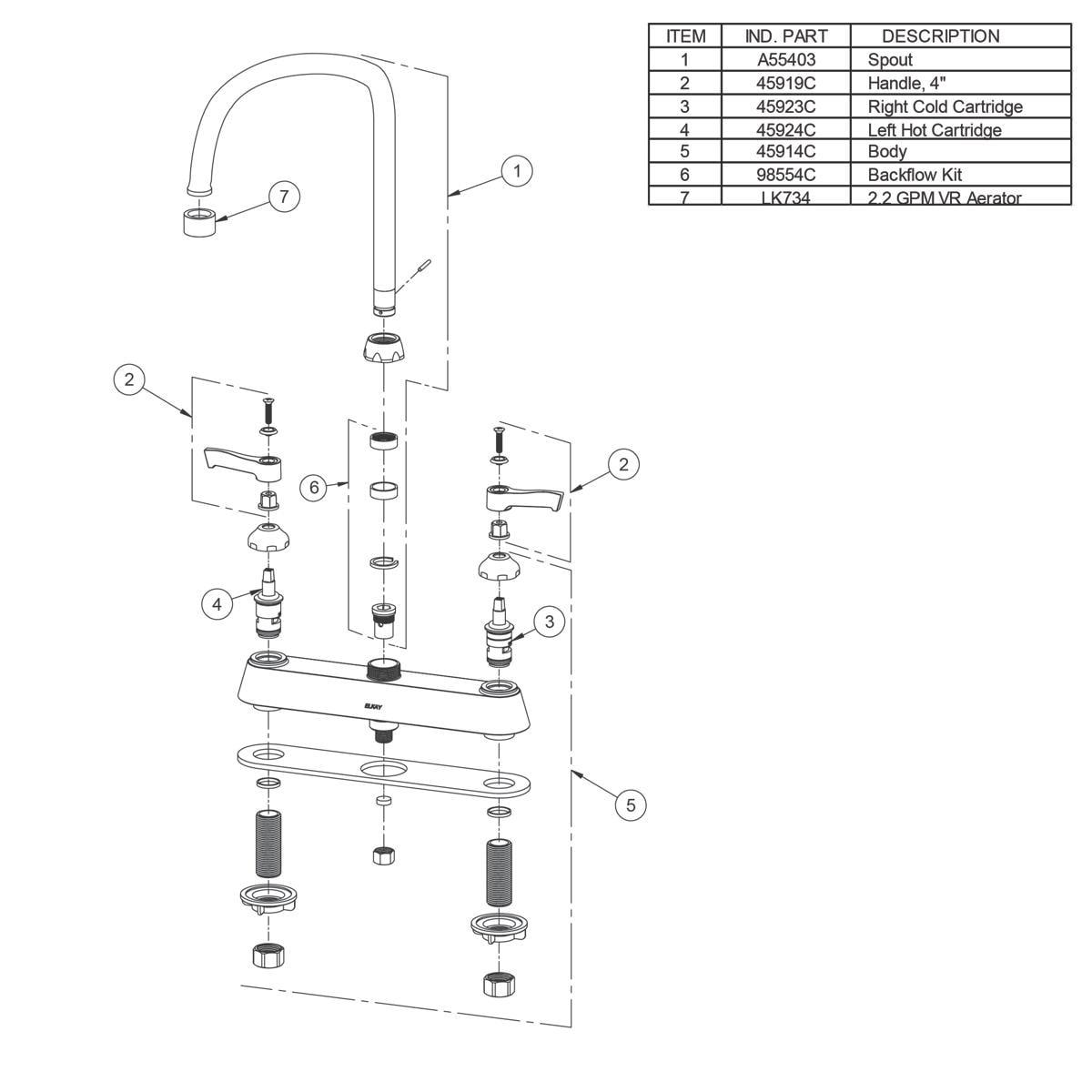 Double Handle Kitchen Faucet With Accessories