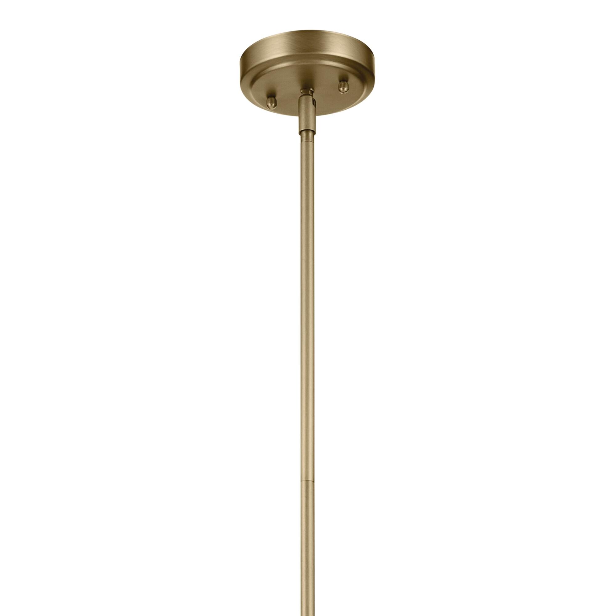 Everly 15.25" 1-Light Cone Pendant with Clear Glass in Natural Brass, for Kitchen Island, Dining Nook, Bedroom, (15.25" x 10.25") 42199NBR