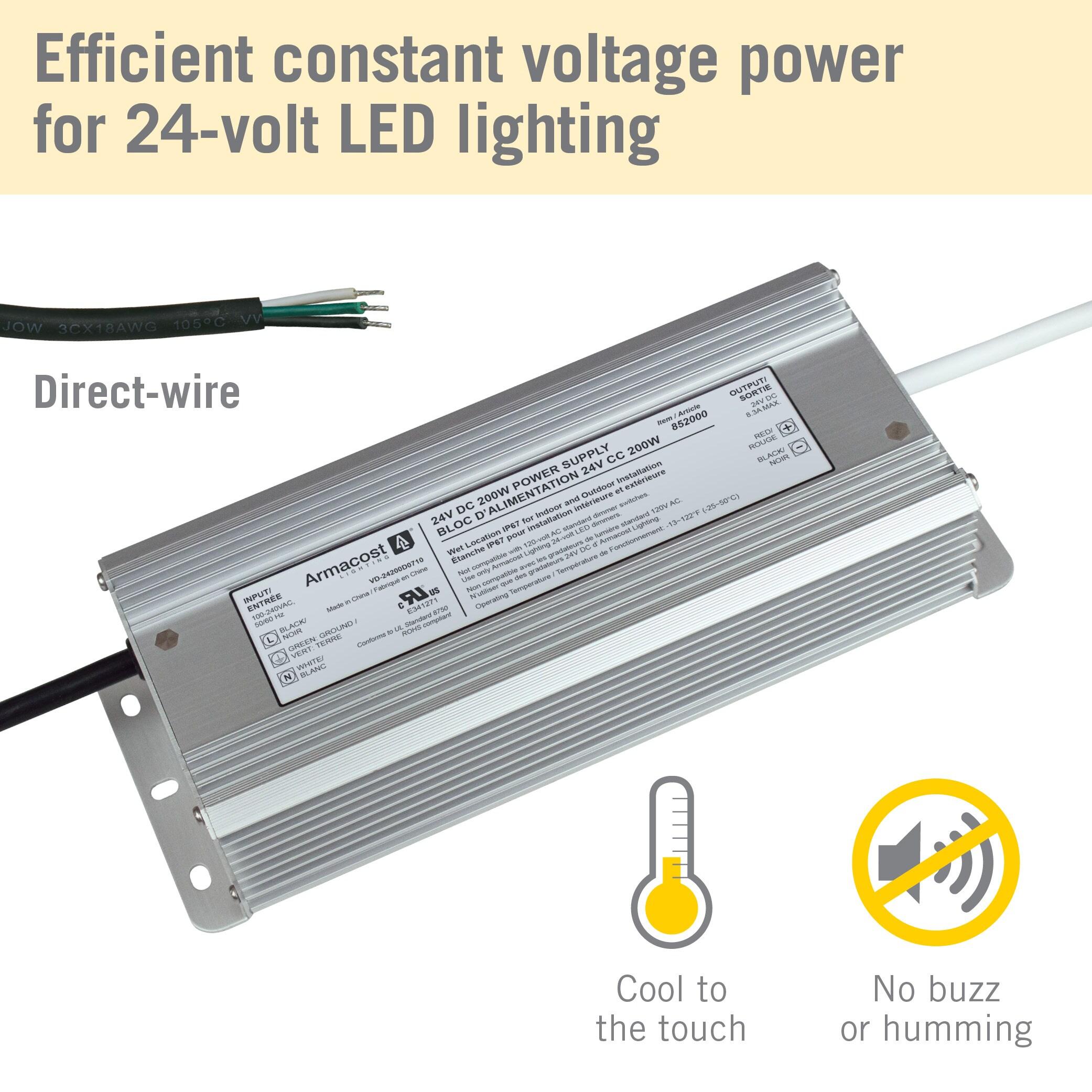 Standard Indoor/Outdoor LED Driver 24V DC, 200W Electronic Transformer