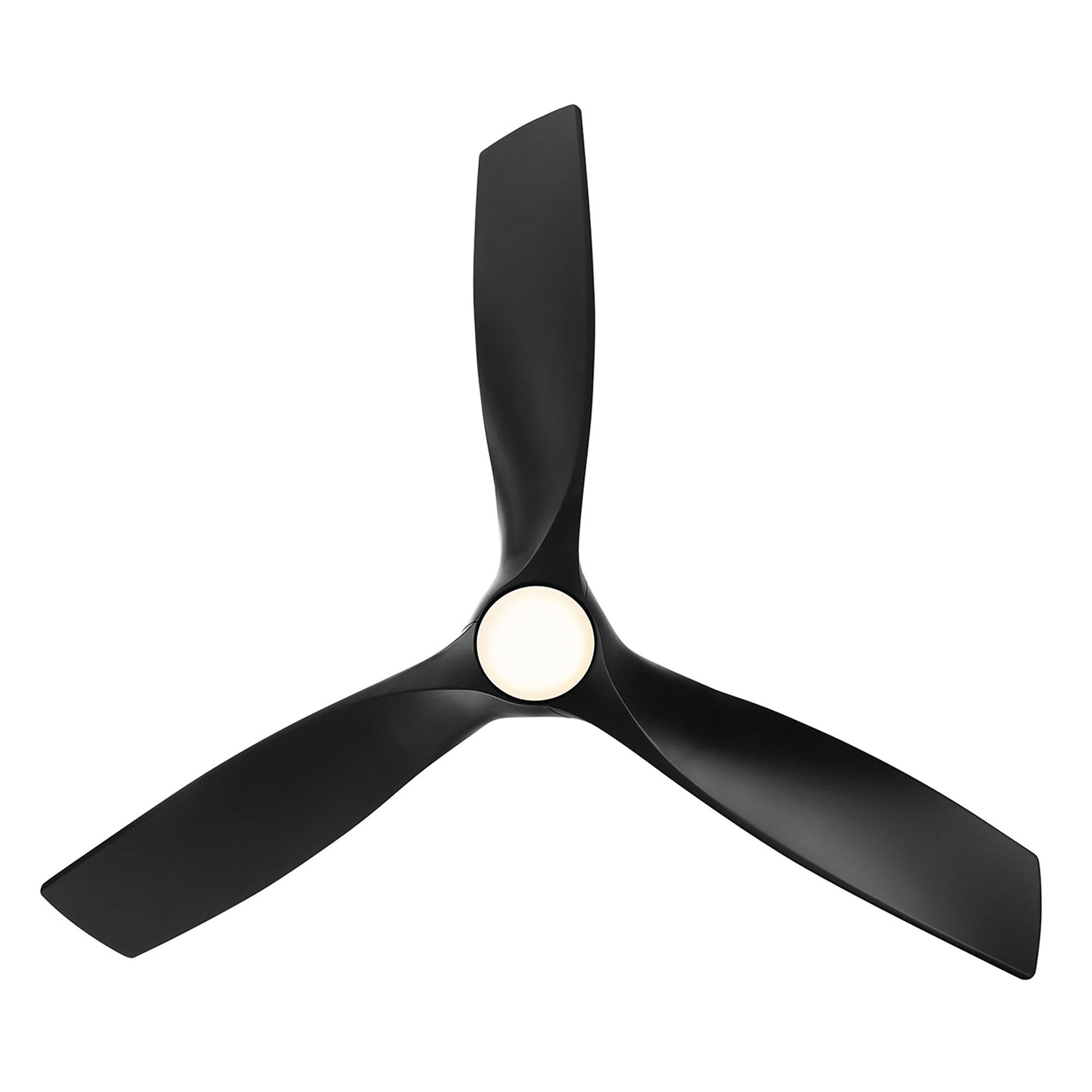 Zephyr 62" Matte Black Dimmable LED Smart Ceiling Fan with Remote Control