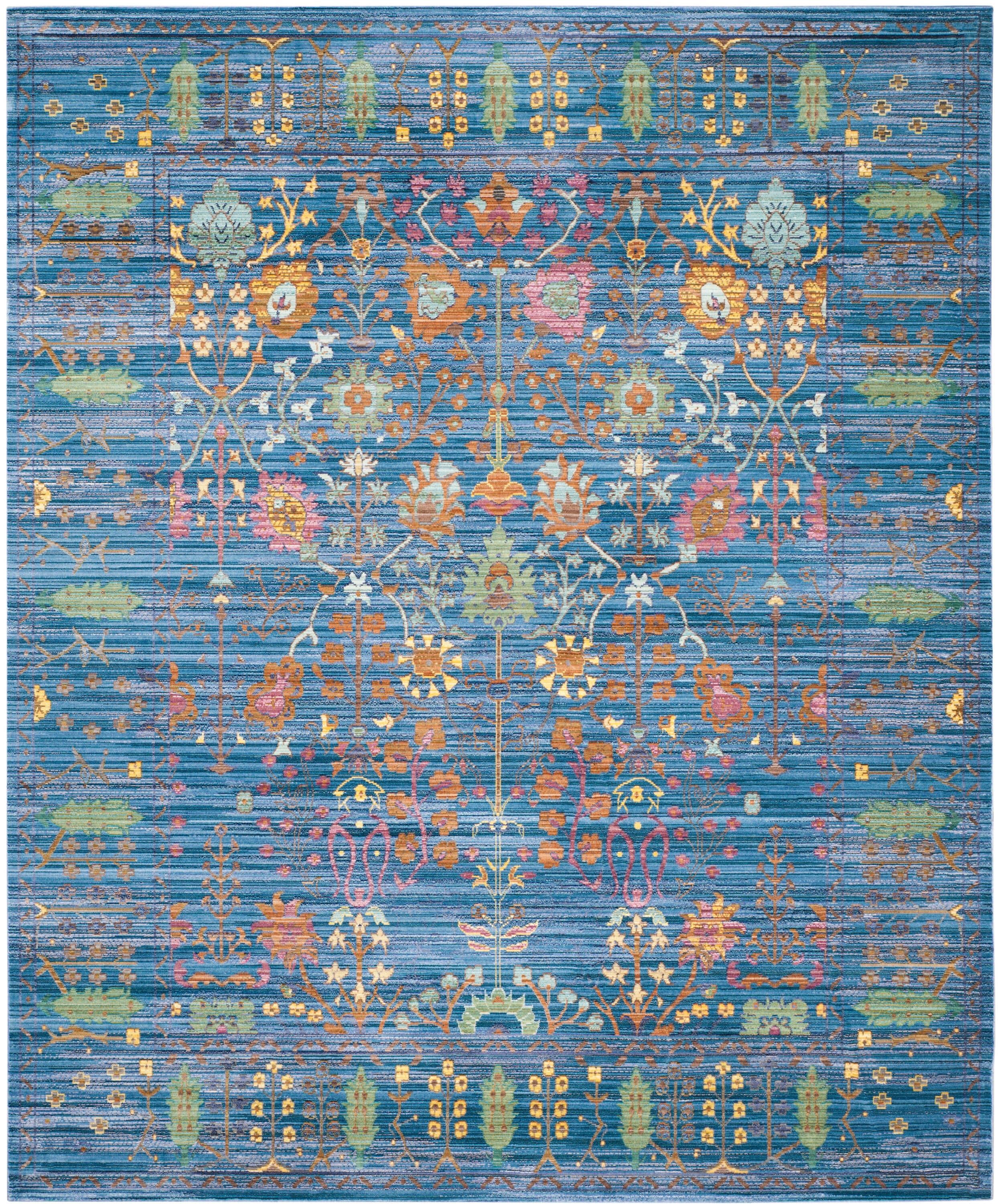 Valencia VAL108 Power Loomed Indoor Area Rug - Blue/Multi - 8'x10' - Safavieh
