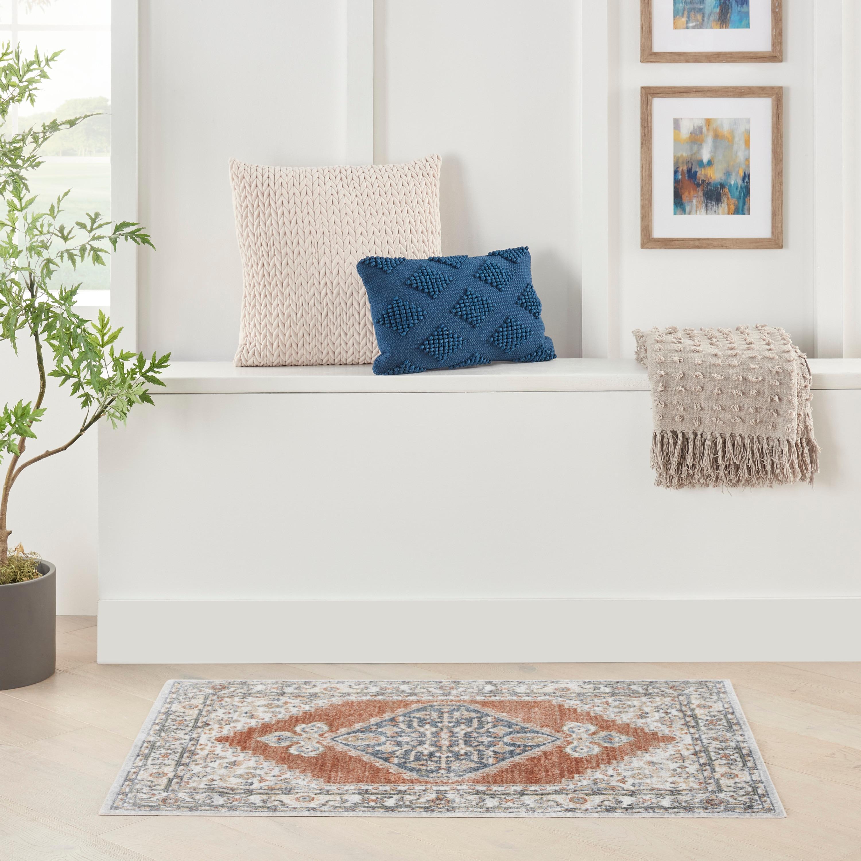 Nourison Astra Machine Washable Vintage Persian Indoor Rug Grey/Multi 4' x 6'