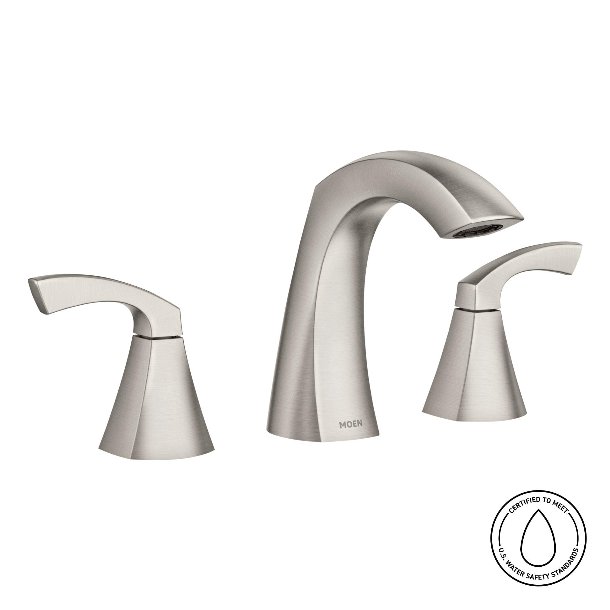 Moen Lindor Brushed Nickel Widespread Bathroom Sink Faucet 8 - 16 in.